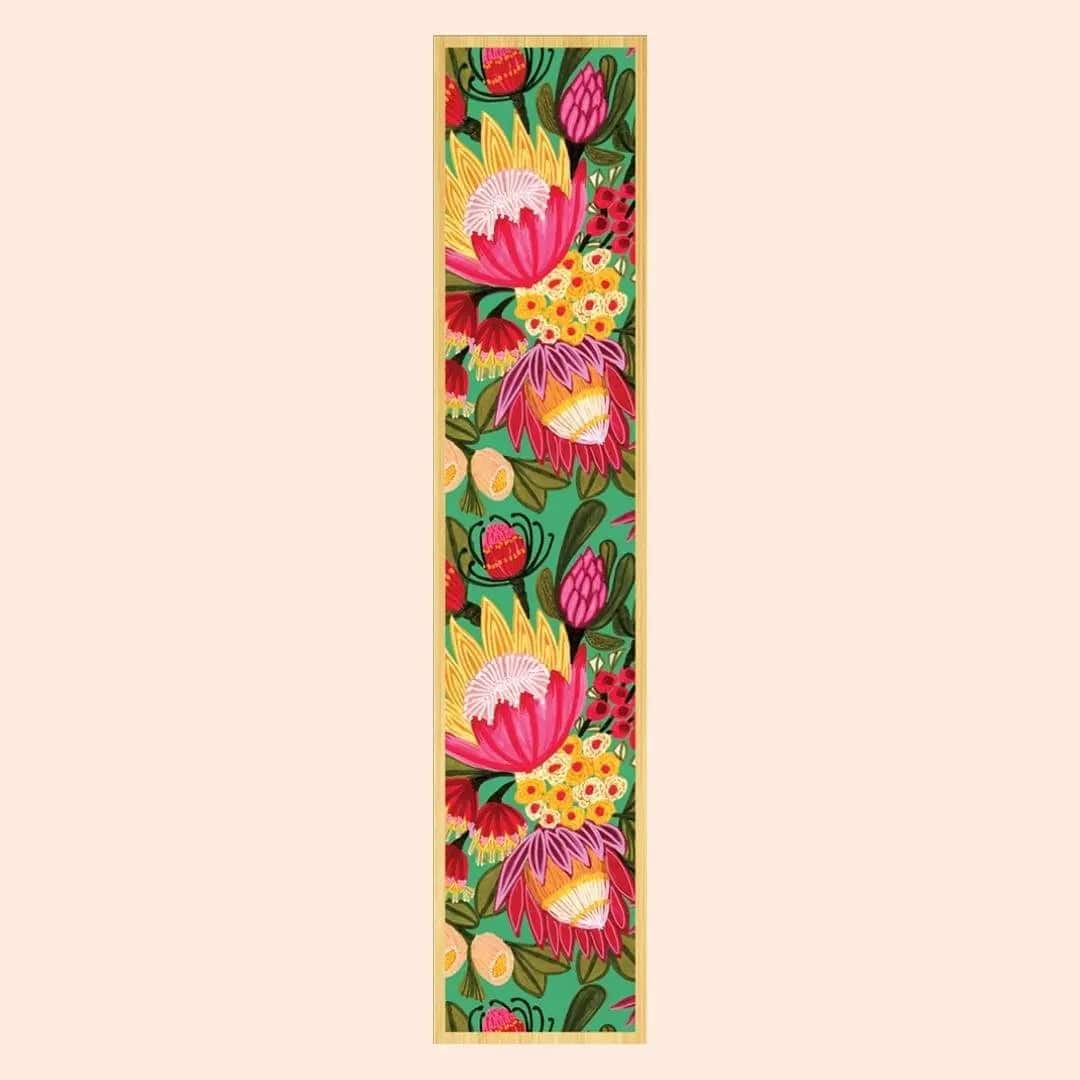 Festive Proteas Australian Wooden Bookmark - Handmade Floral Bookmark for Readers & Book Lovers - Perfect Gift for Bookworms, Birthday, Christmas & Reading Accessories