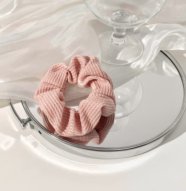 4 Pcs Premium Satin Elastic Hair Scrunchies - Soft Ponytail Holders & Hair Ties for Women & Girls - Perfect for Workouts, Office & Everyday Styling