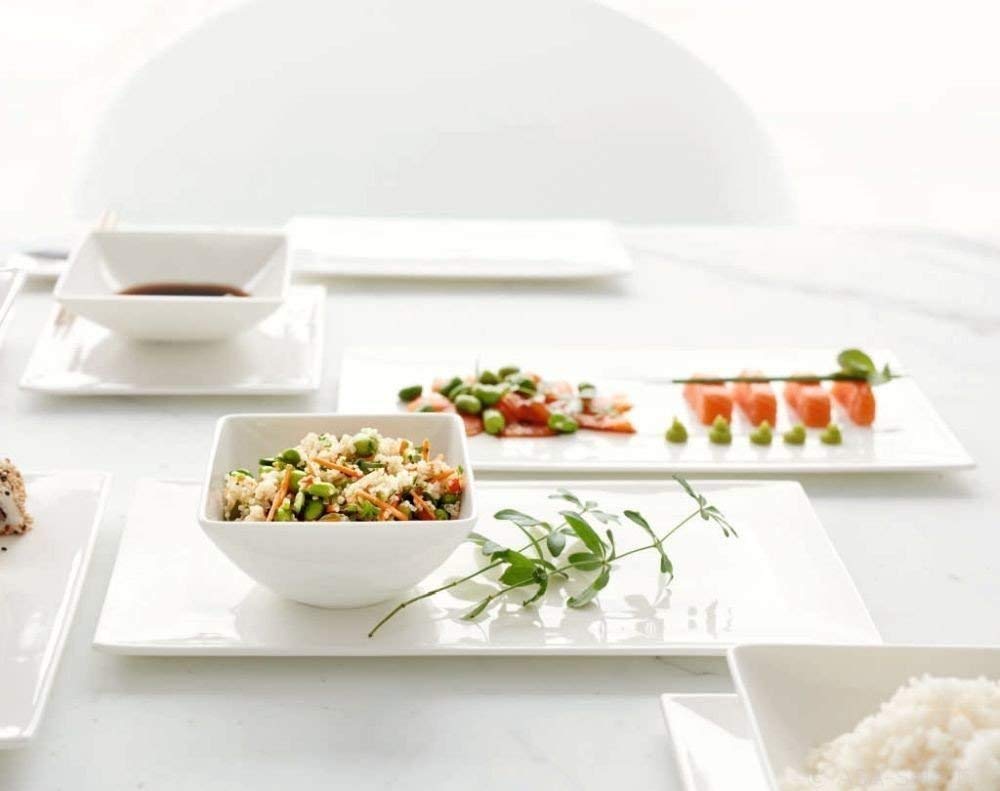 Premium White Porcelain Plates 29x29x3cm - Elegant Dinnerware Set for Fine Dining, Restaurants & Home Entertaining
