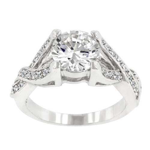 Stunning Brilliant Twist Engagement Ring - Elegant Diamond Wedding Band for Women - Perfect for Proposals, Anniversaries & Special Occasions