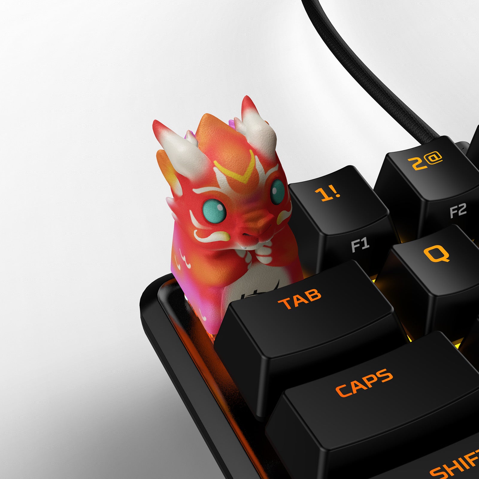 HX3D Custom Keycap - Year of the Dragon Mechanical Keyboard Keycap Set for Gaming & Typing - Perfect for Gamers, Programmers & Mechanical Keyboard Enthusiasts