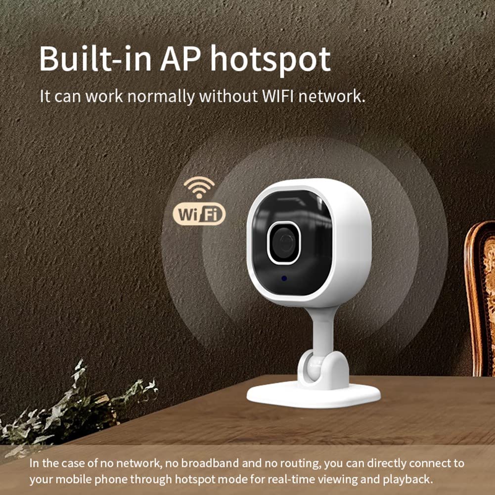 Tbkoeudhg A3 WiFi Camera - 1080P HD Mini Security Camera with Zoom, Smart Home Surveillance, Night Vision & Motion Detection - Perfect for Indoor/Outdoor Monitoring, Baby/Pet Watching & Home Security