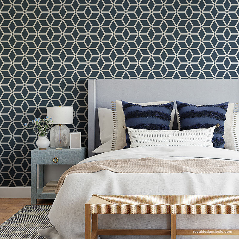 Tessellated Tile Stencil for DIY Mosaic Art - Geometric Wall & Floor Tile Painting Template - Perfect for Home Decor, Bathroom, Kitchen Backsplash Projects