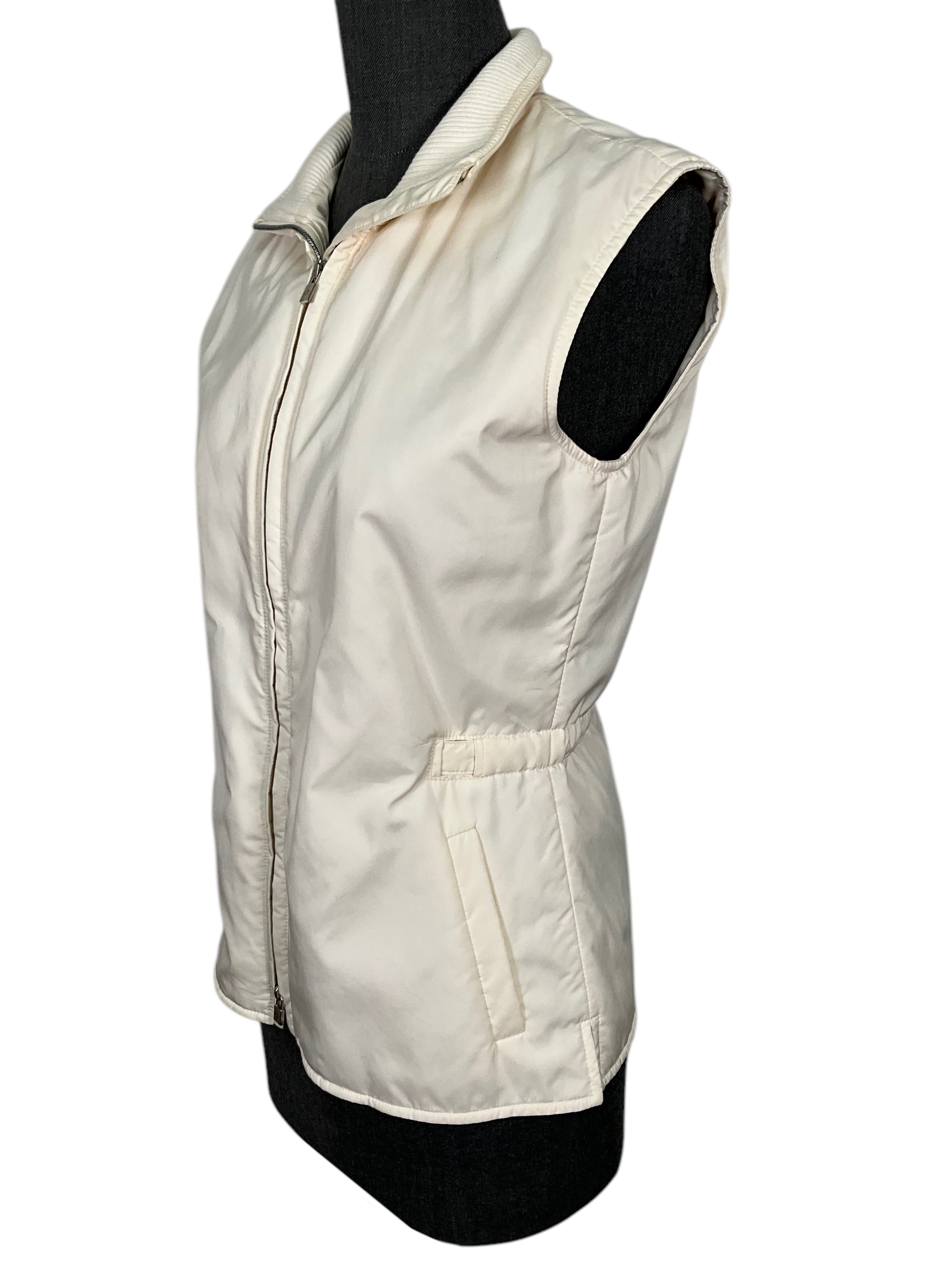 LORO PIANA Men's Lightweight Polyester Front Zip Vest - Size S - Perfect for Outdoor Activities, Travel & Casual Wear