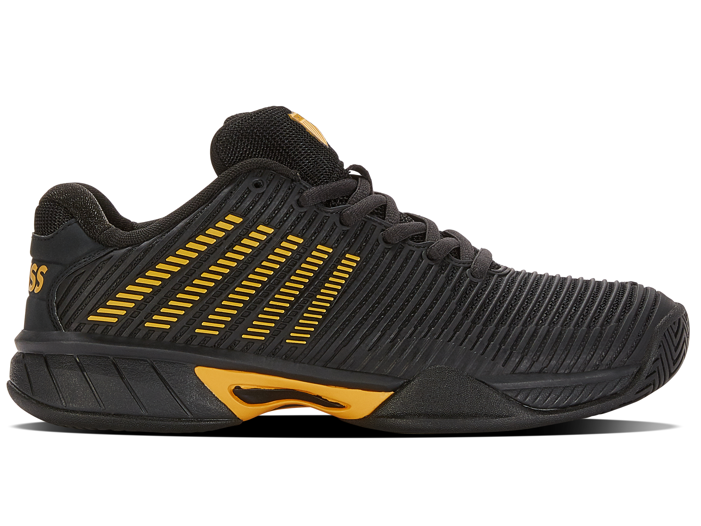 Hypercourt Express 2 Basketball Shoes - Moonless Night/Amber Yellow | High-Performance Court Sneakers for Men | Perfect for Indoor & Outdoor Basketball Games, Training, and Casual Wear