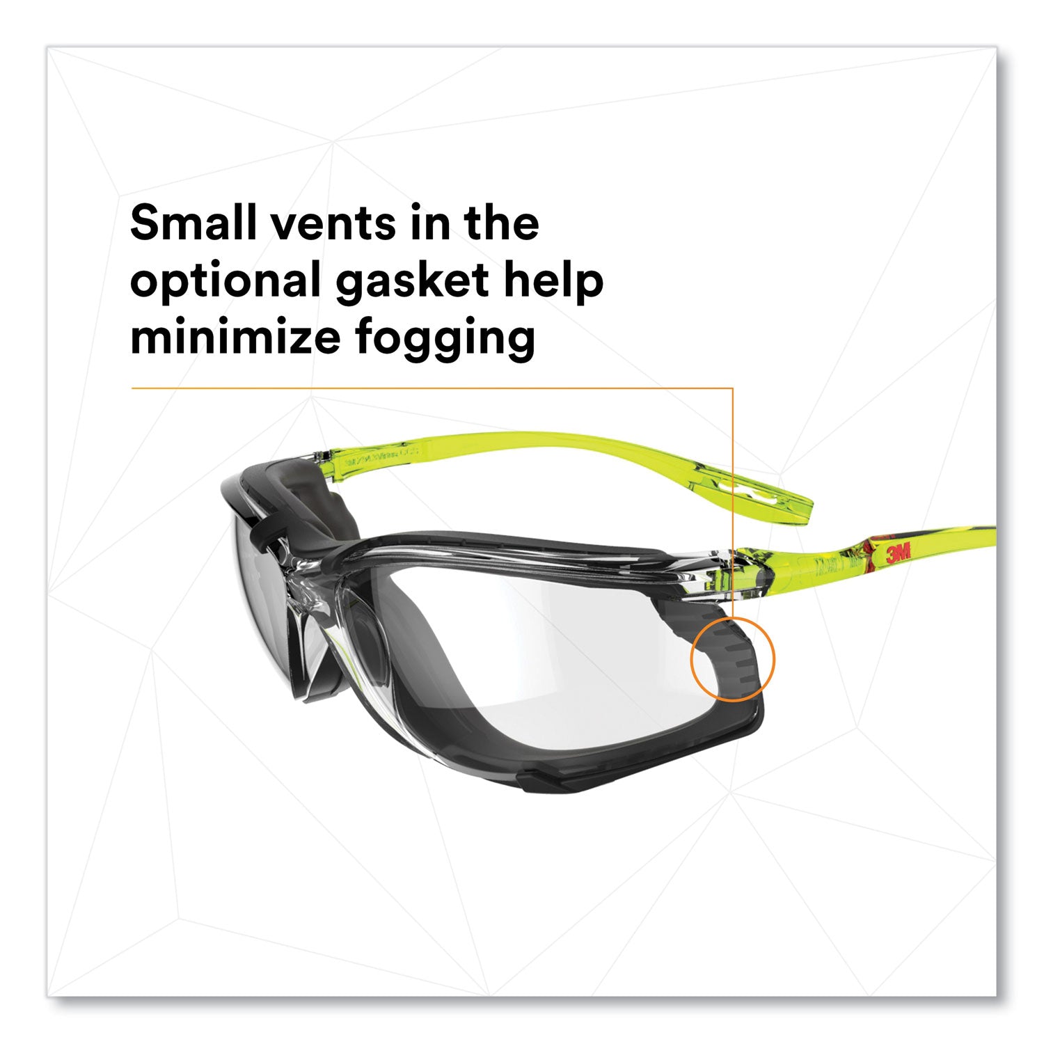 3M™ Solus CCS Series Safety Glasses - Green Plastic Frame, Clear Polycarbonate Lenses for Eye Protection | Ideal for Construction, Woodworking, and DIY Projects