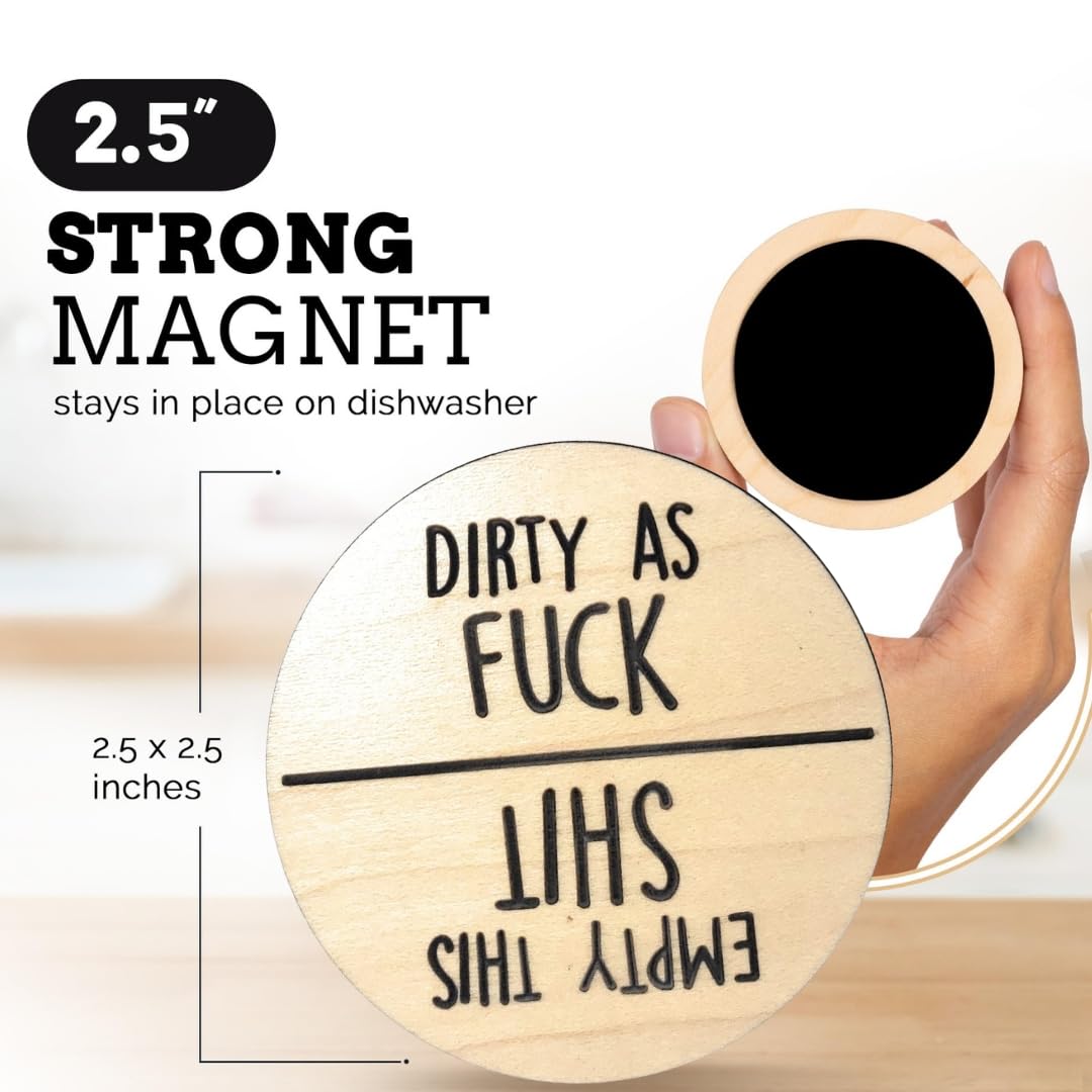 Funny Dishwasher Magnet Clean Dirty Sign - Kitchen Organization & Storage Essential - First Apartment & New Home Must Have - Farmhouse Decor - Perfect for Kitchen, Office, or Dorm Use