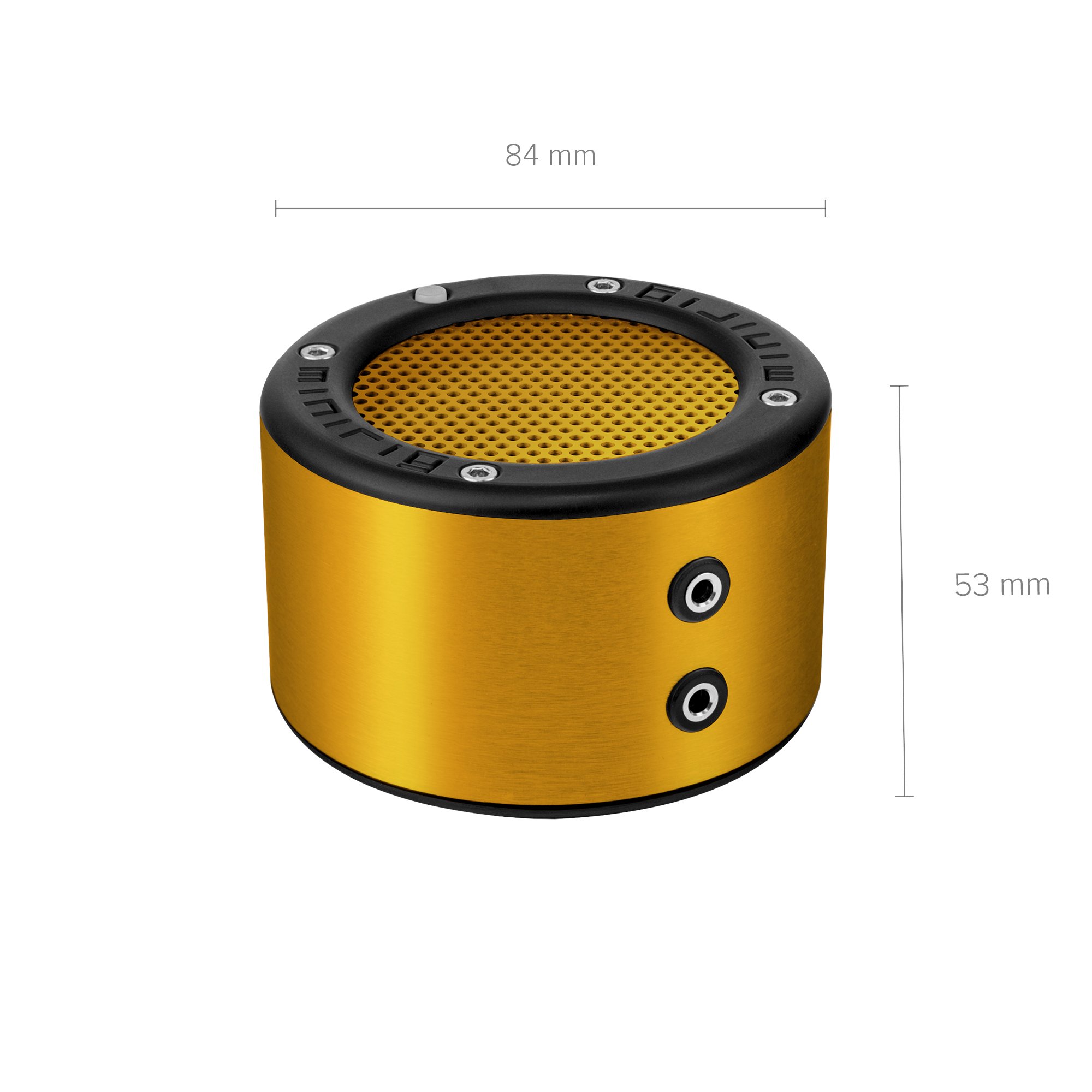 MINIRIG Mini Portable Rechargeable Bluetooth Speaker - 30 Hour Battery Life - Premium Stereo Sound - Gold Finish | Perfect for Travel, Outdoor Adventures & Home Use