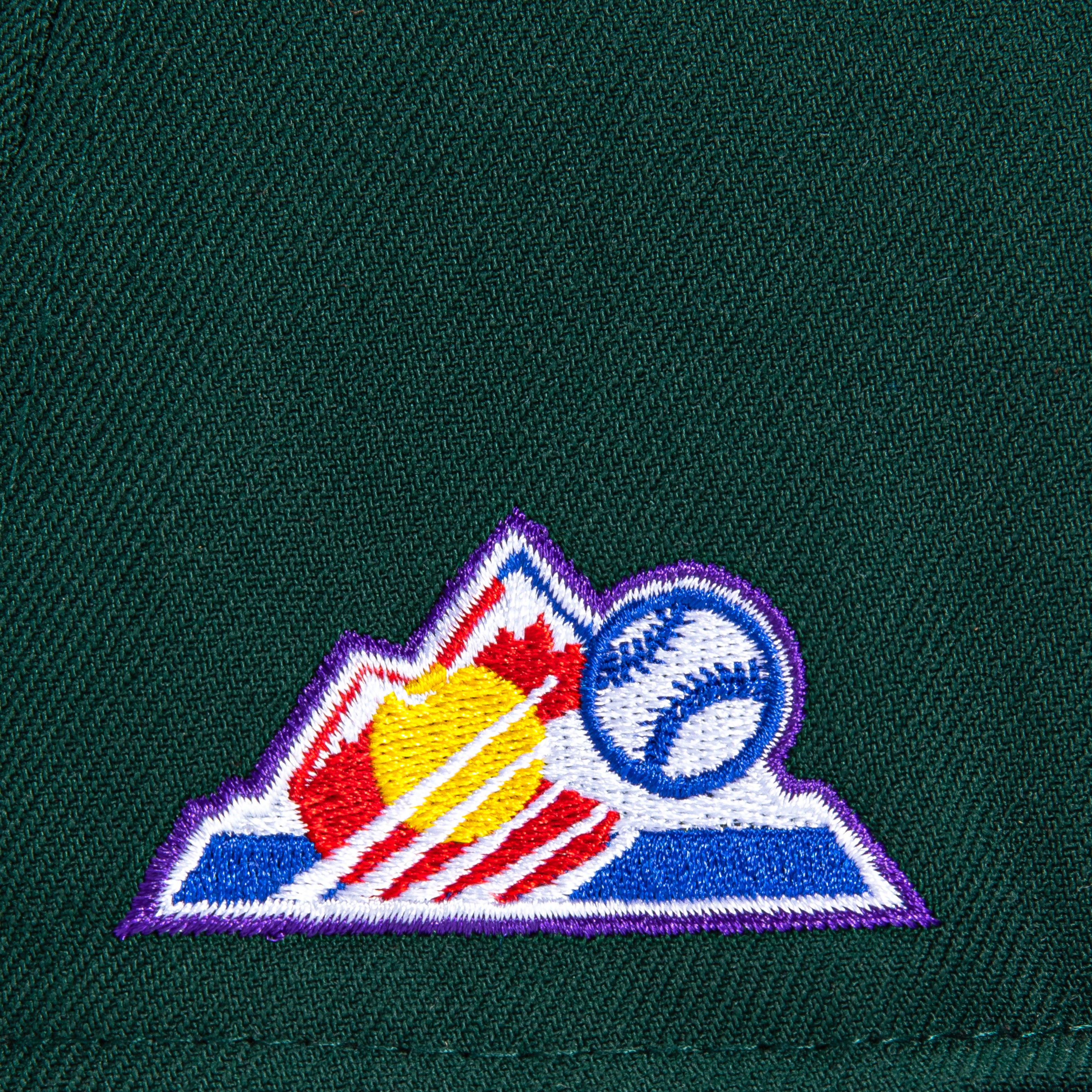 New Era 59Fifty Colorado Rockies BP Patch City Hat - Green & Purple Baseball Cap for Men & Women | Perfect for Baseball Games, Streetwear Fashion & Sports Fans