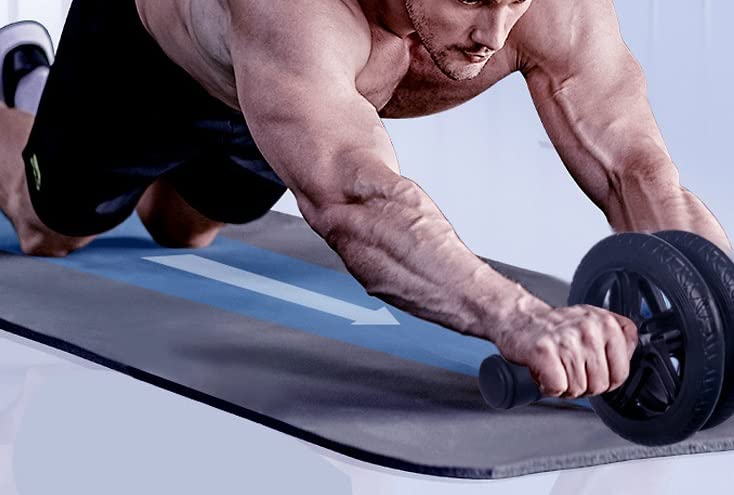 AB Double Wheel Roller - Core Strengthening Abdominal Exercise Equipment for Home Gym - Durable Ab Wheel for Full Body Workout - Perfect for Abs Training, Strength Building & Fitness Routines at Home