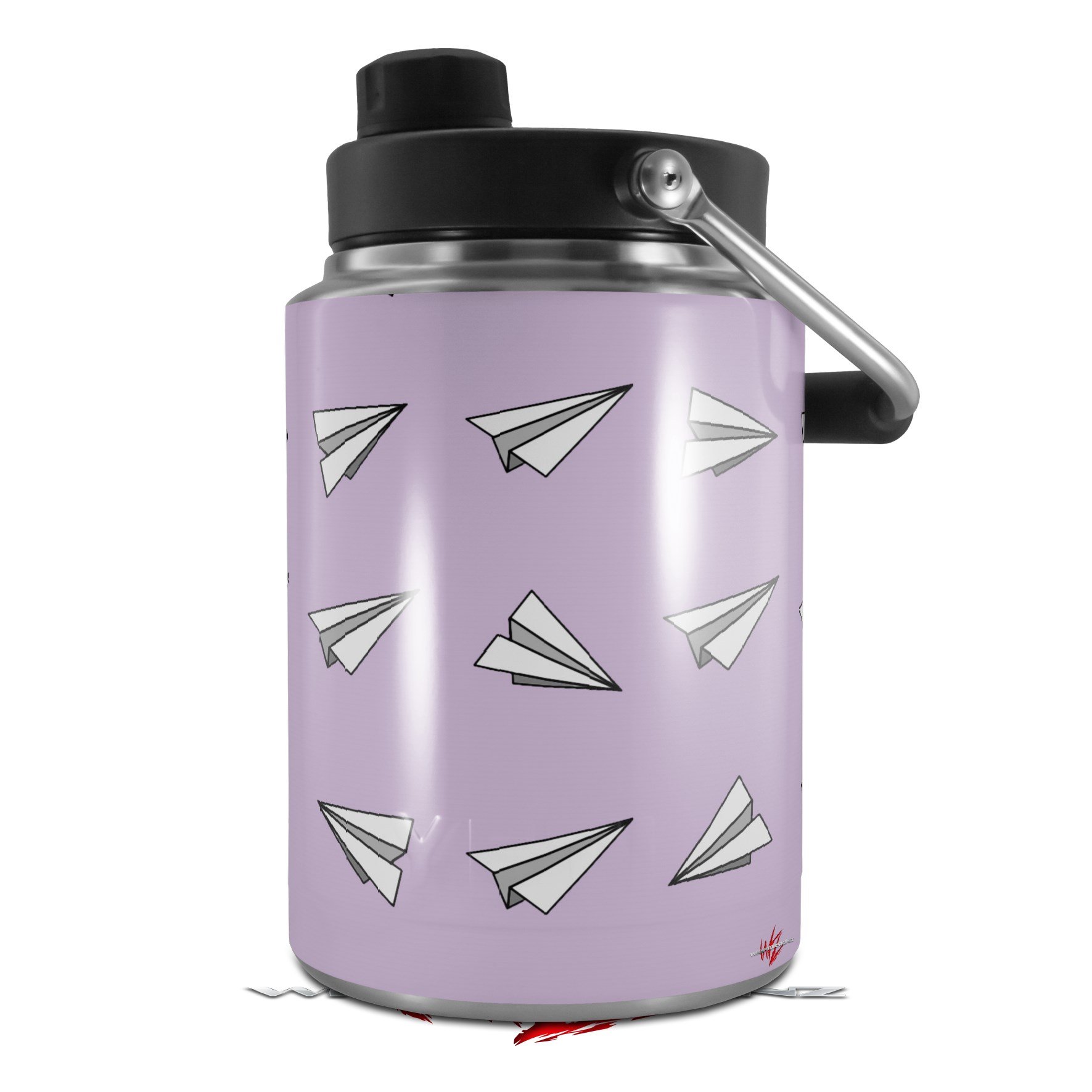 WraptorSkinz Skin Decal Wrap for Yeti Half Gallon Jug - Paper Planes Lavender Design | Water Bottle Sticker Vinyl Cover | Perfect for Outdoor Adventures, Gym & Office Use (Jug Not Included)
