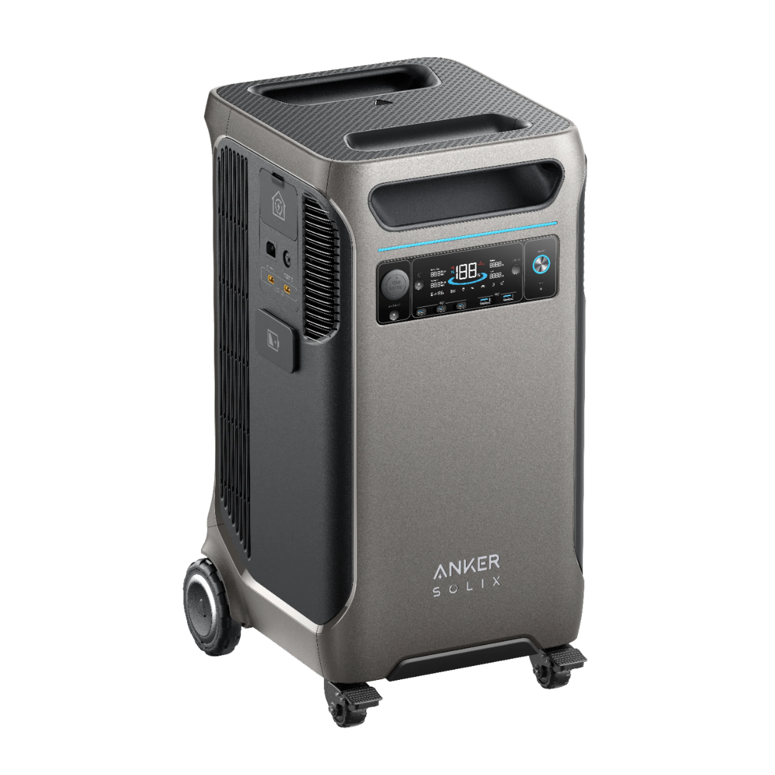 2 x Anker SOLIX F3800 Portable Power Station with Double Power Hub & 4 x 410W Solar Panels - Perfect for Home Backup, RV Camping, and Off-Grid Power Solutions