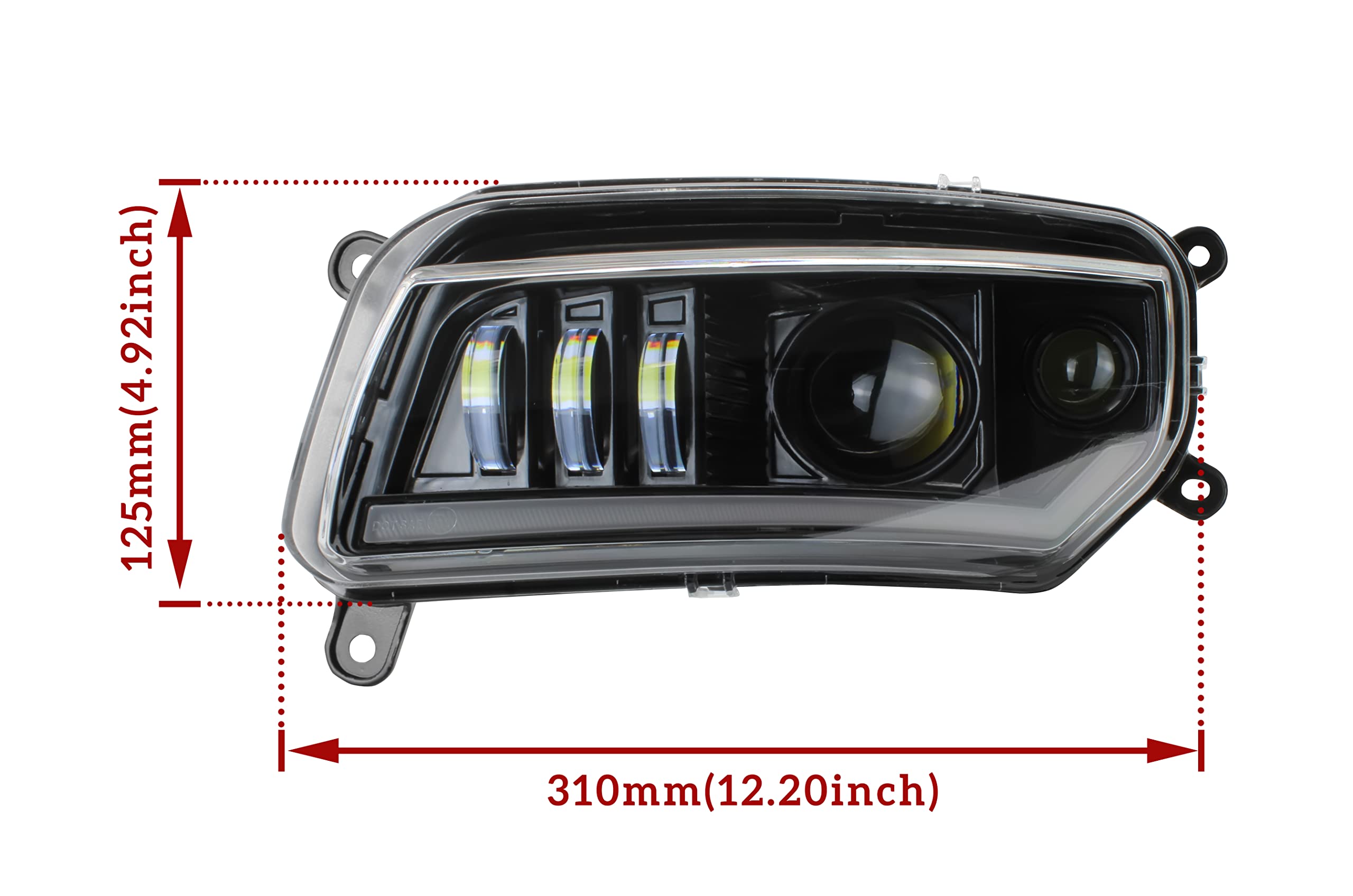 Can-Am Spyder F3 LED Headlight Assembly with DRL & Turn Signal Lights - High-Performance Replacement Headlamps for All F3 Models (2PCS) - Perfect for Night Riding & Enhanced Visibility