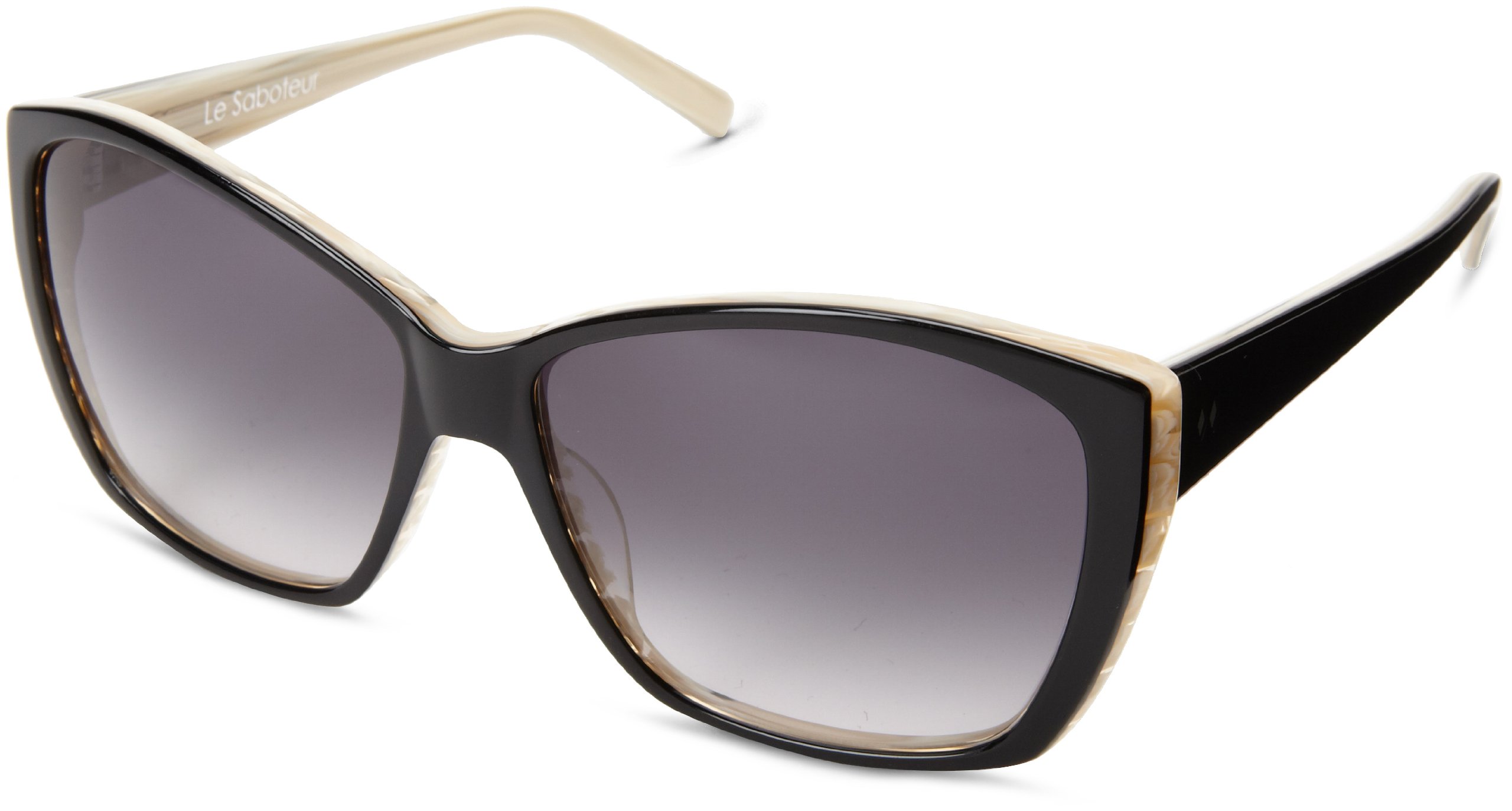Tres Noir Women's Le Saboteur Oversized Sunglasses UV Protection Fashion Shades - Perfect for Beach, Driving & Summer Outdoor Activities