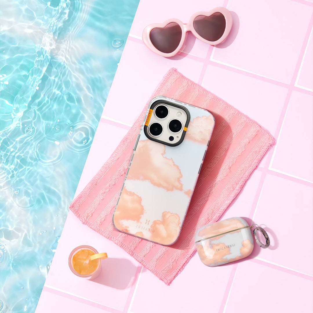 Pink Cloud Iridescent Phone Case - Shimmery Protective Cover for iPhone & Samsung | Perfect for Everyday Use, Parties & Gifts