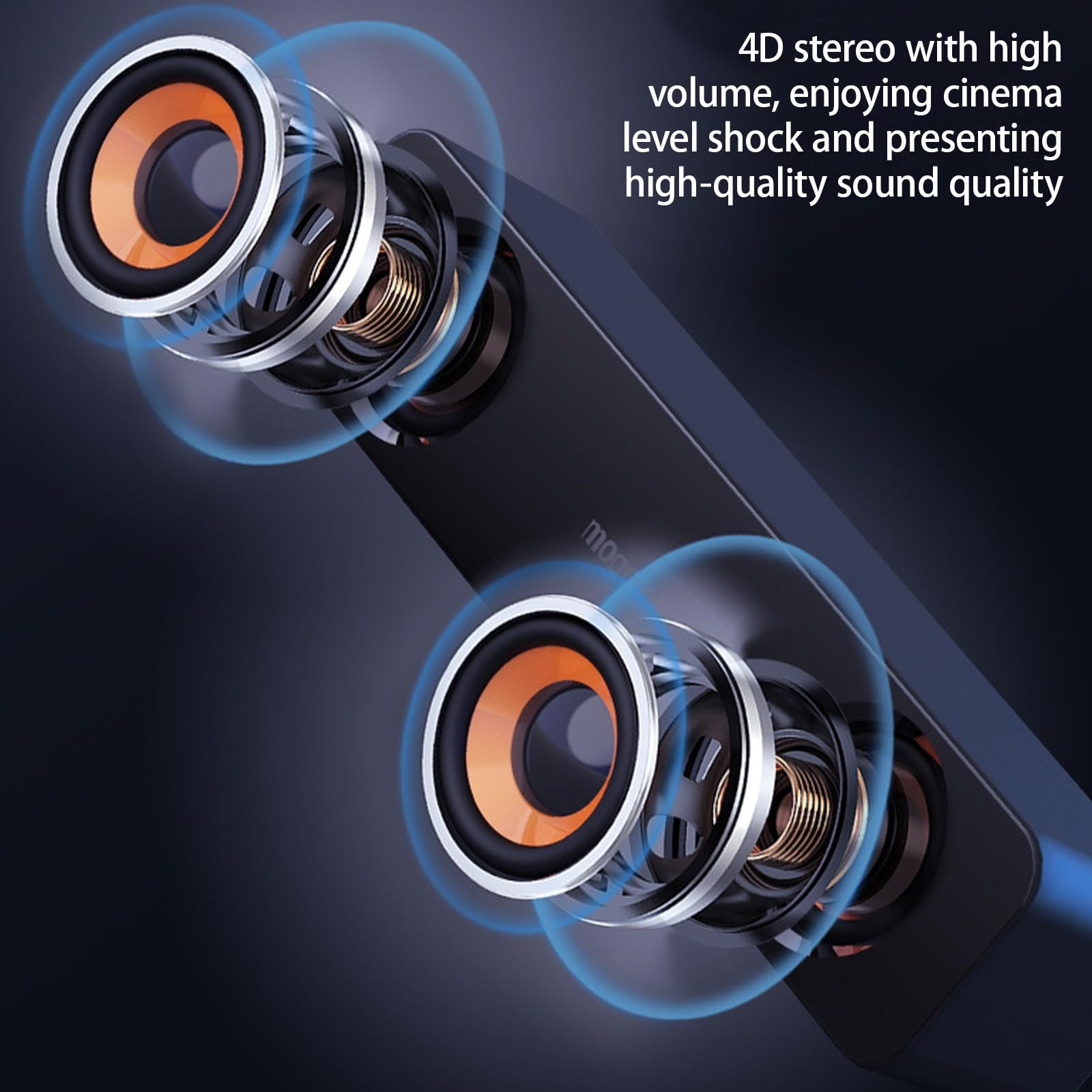 Bluetooth Speaker with Strong Bass - Wired Computer Speaker for Home & Office