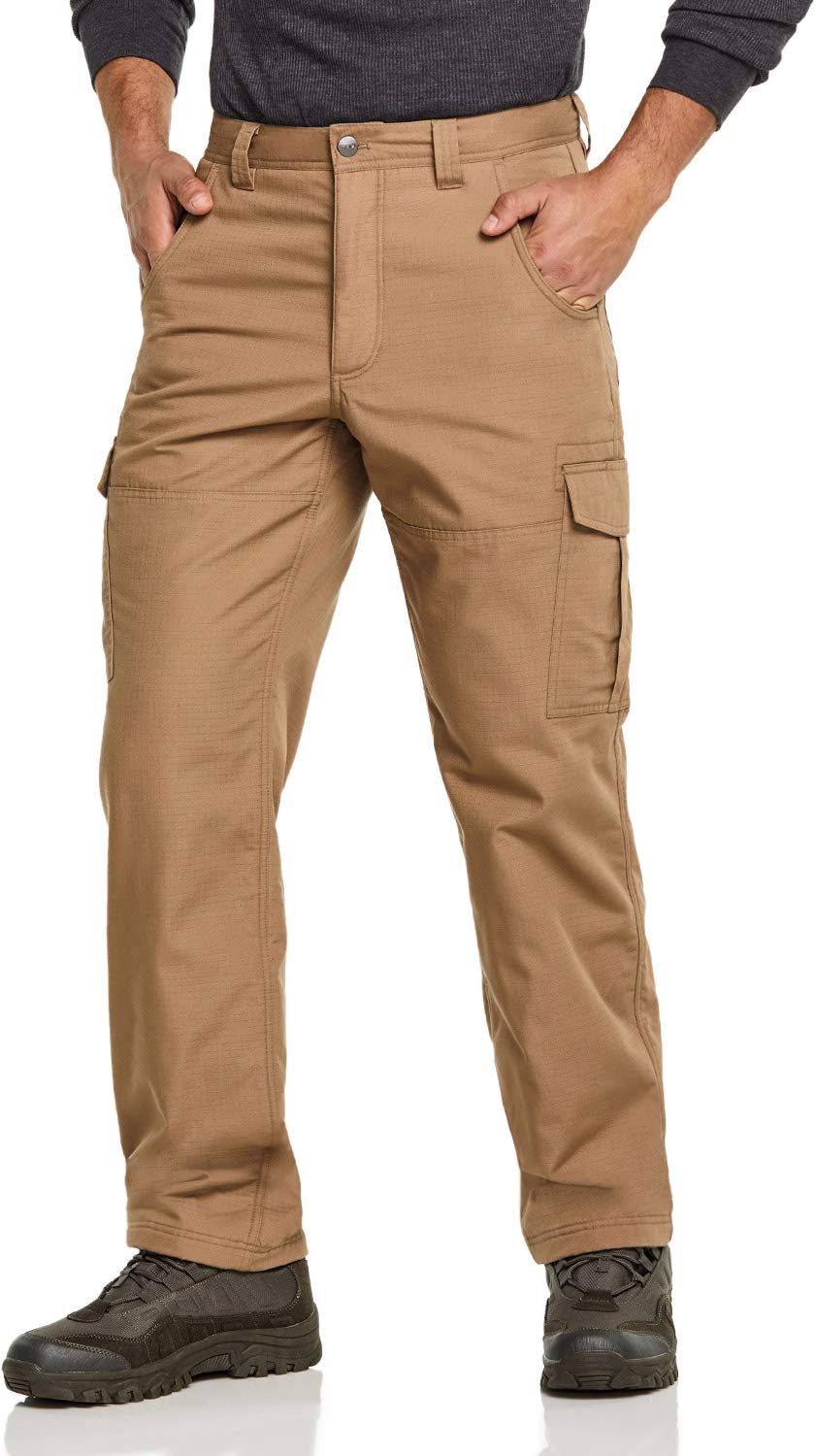 CQR Men's Winter Tactical Pants - Fleece Lined Outdoor Snow Ski Cargo Pants for Cold Weather Hiking & Hunting | Waterproof Windproof Thermal Pants for Snowboarding, Camping & Winter Sports
