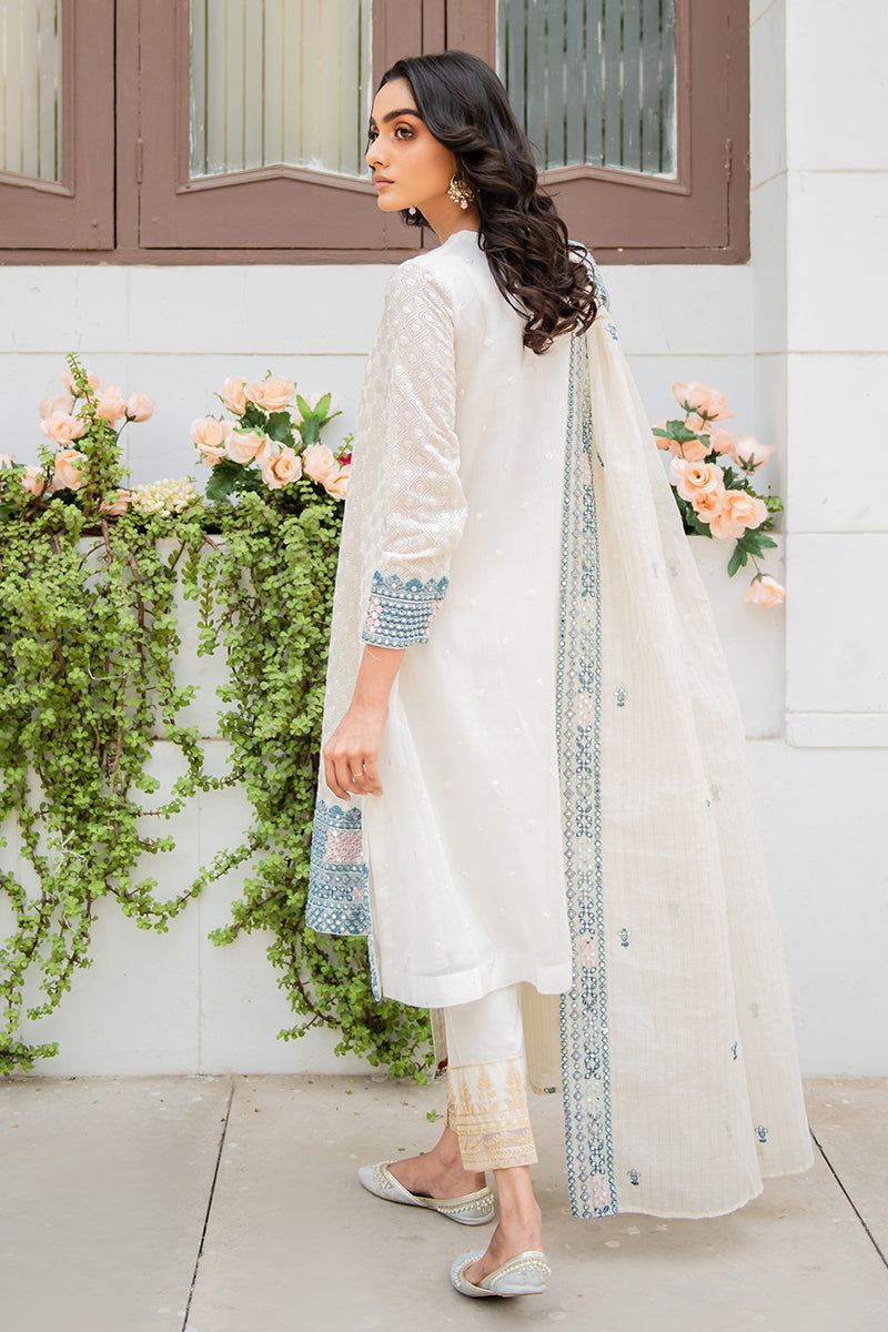 MAHTAB 2PC Set (Embroidered Shirt & Dupatta) - Traditional Pakistani/Indian Outfit for Weddings, Parties & Festivals