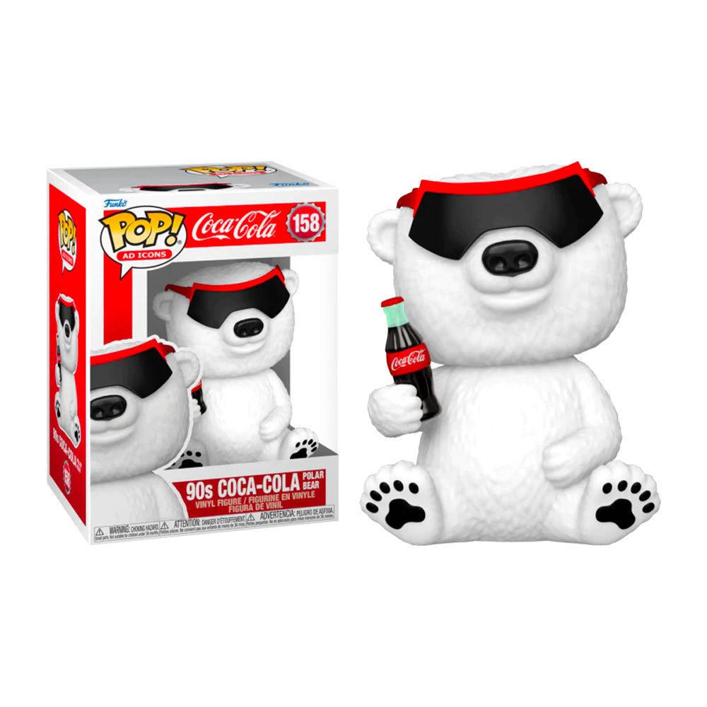 90s Coca Cola Polar Bear Pop! Vinyl Figure - Ad Icons Collectible for Home Decor, Office Display & Nostalgic Gift for Coke Fans