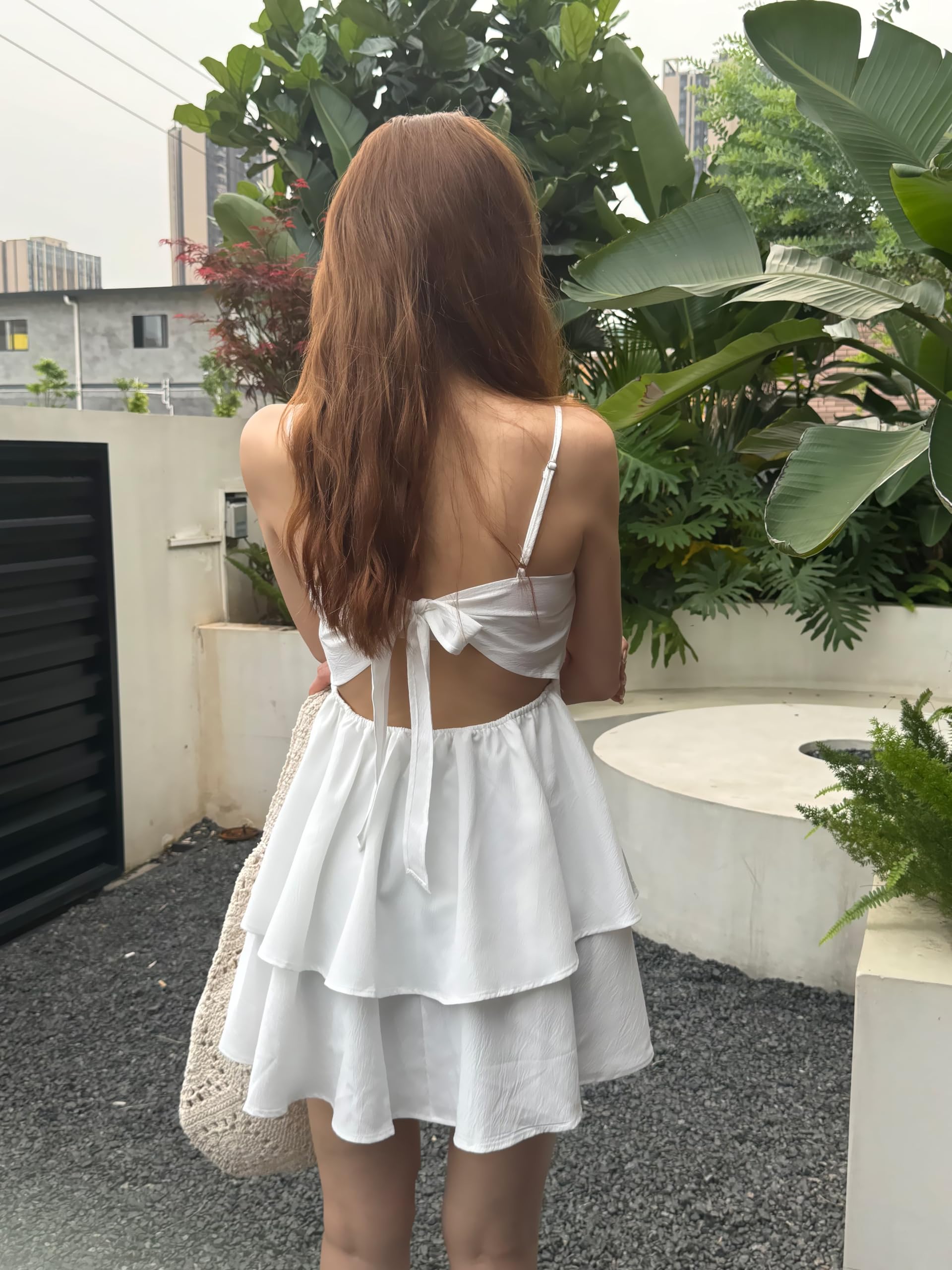 BNGD Women's Backless Bow Tie Short Dress - Sexy Halter Summer Dress 2025 for Homecoming, Parties & Date Nights | Flirty Casual & Evening Wear