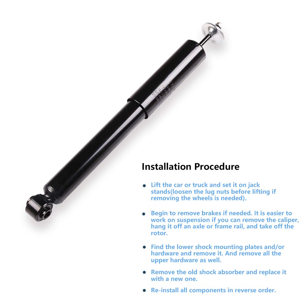 ECCPP Shock Absorbers Set for Chevy Malibu 2004-2012, Pontiac G6 2005-2010 & Saturn Aura 2008 - Front & Rear Suspension Replacement Parts (339051, 349008) - Smooth Ride for Daily Commute & Road Trips