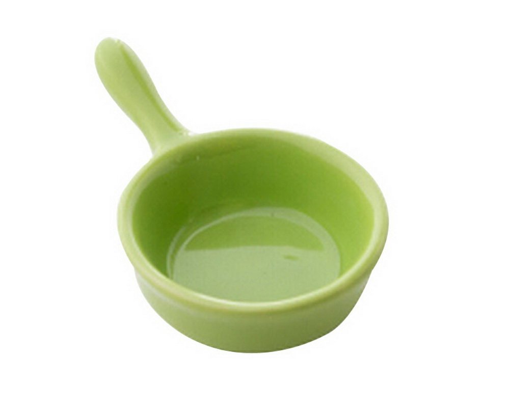 Black Temptation 3-Piece Ceramic Serving Bowls with Handles - Perfect for Jam, Cream, Seasonings, Sauces & Condiments - Elegant Green Kitchenware for Dining & Entertaining