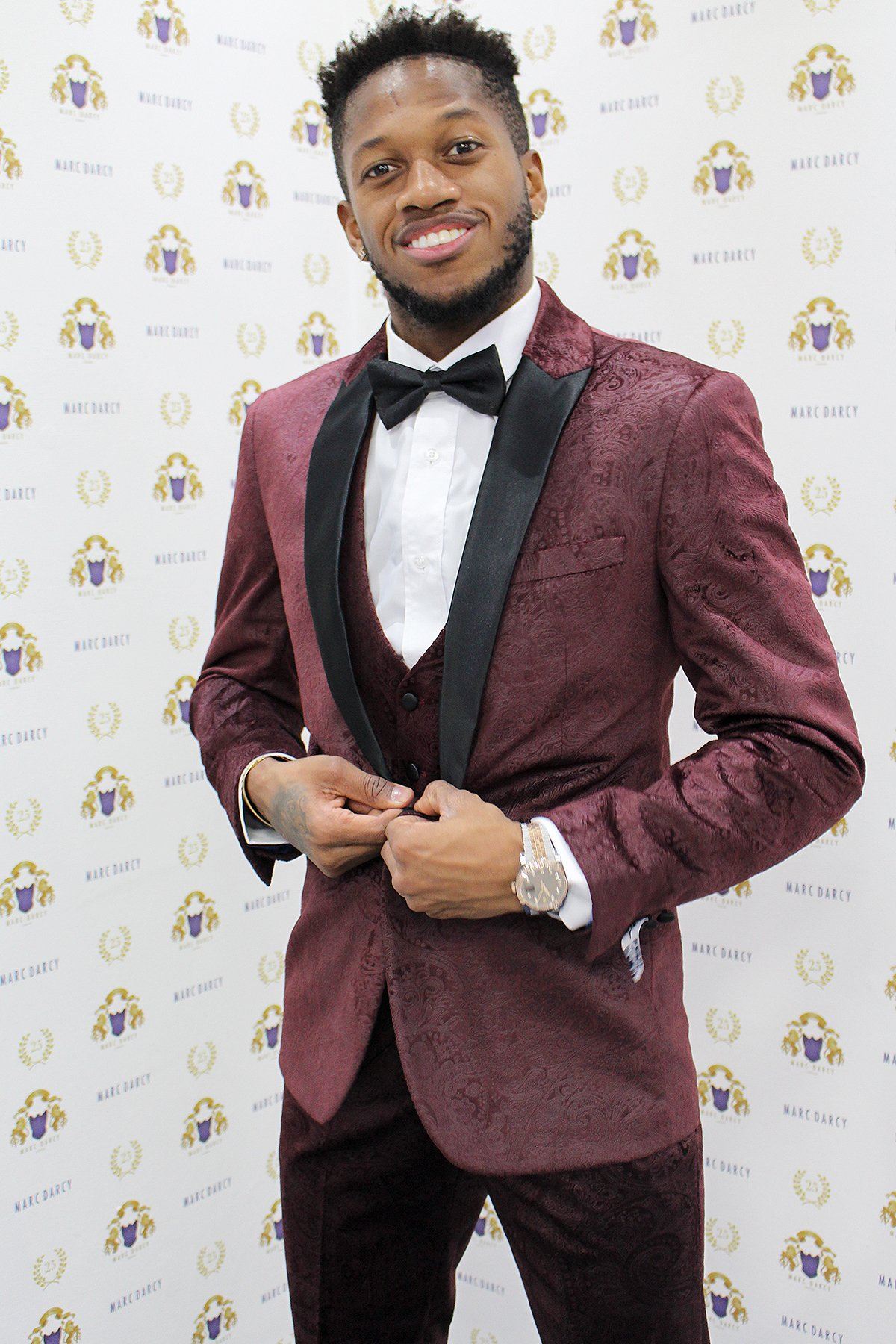 Fred Fenerbahçe Brazil Footballer Simon Wine Velvet Suit - Perfect for Gala Events, Weddings & Formal Occasions