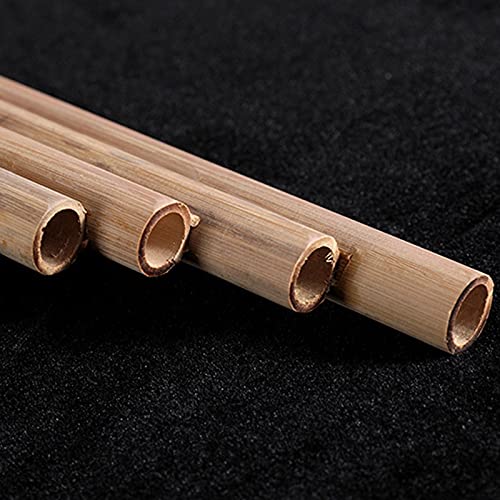 OUHUAN 15-Pipe G Key Natural Bamboo Wind Flute - Handmade Folk Musical Instrument for Meditation, Yoga & Relaxation