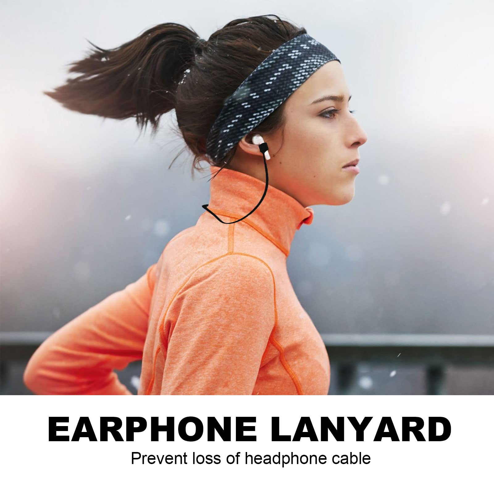 TSHAOUN 4 Pairs Soft Silicone Ear Hooks for Bluetooth Headphones - Anti-Lost Ear Tips Accessories for Sports, Running, Jogging & Cycling - Secure Fit for Wireless Earbuds During Workouts & Outdoor Activities