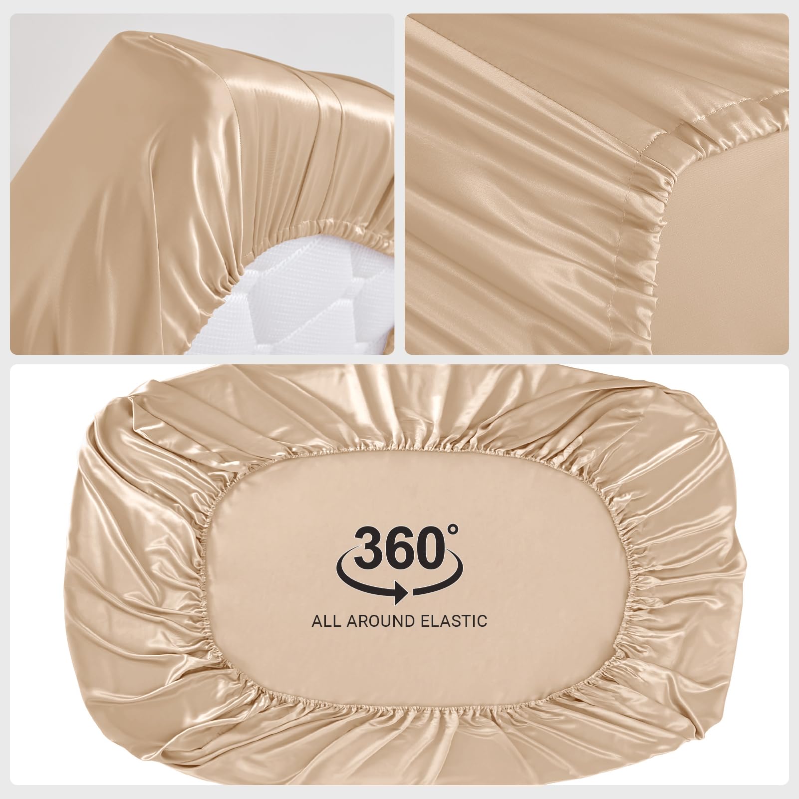 THXSILK 22 Momme Mulberry Silk King Fitted Sheet - 16