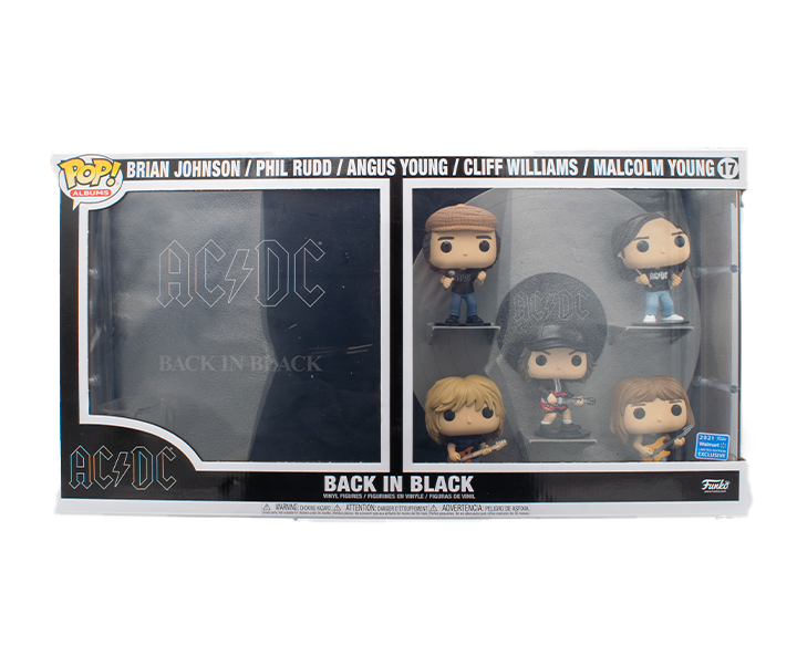 Funko Pop! AC/DC Back In Black Deluxe Album Vinyl Figure (Full Band Set) - Walmart Exclusive Collectible for Music Fans & Home Decor