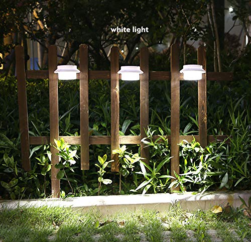 4 Pack Outdoor Solar Gutter LED Lights - Waterproof Smart Security Lighting for Roof, Fence, Garden, Yard & Wall - Automatic Night Sensor - Black Solar Powered Landscape Lights (Perfect for Pathway, Driveway & Home Exterior Lighting)