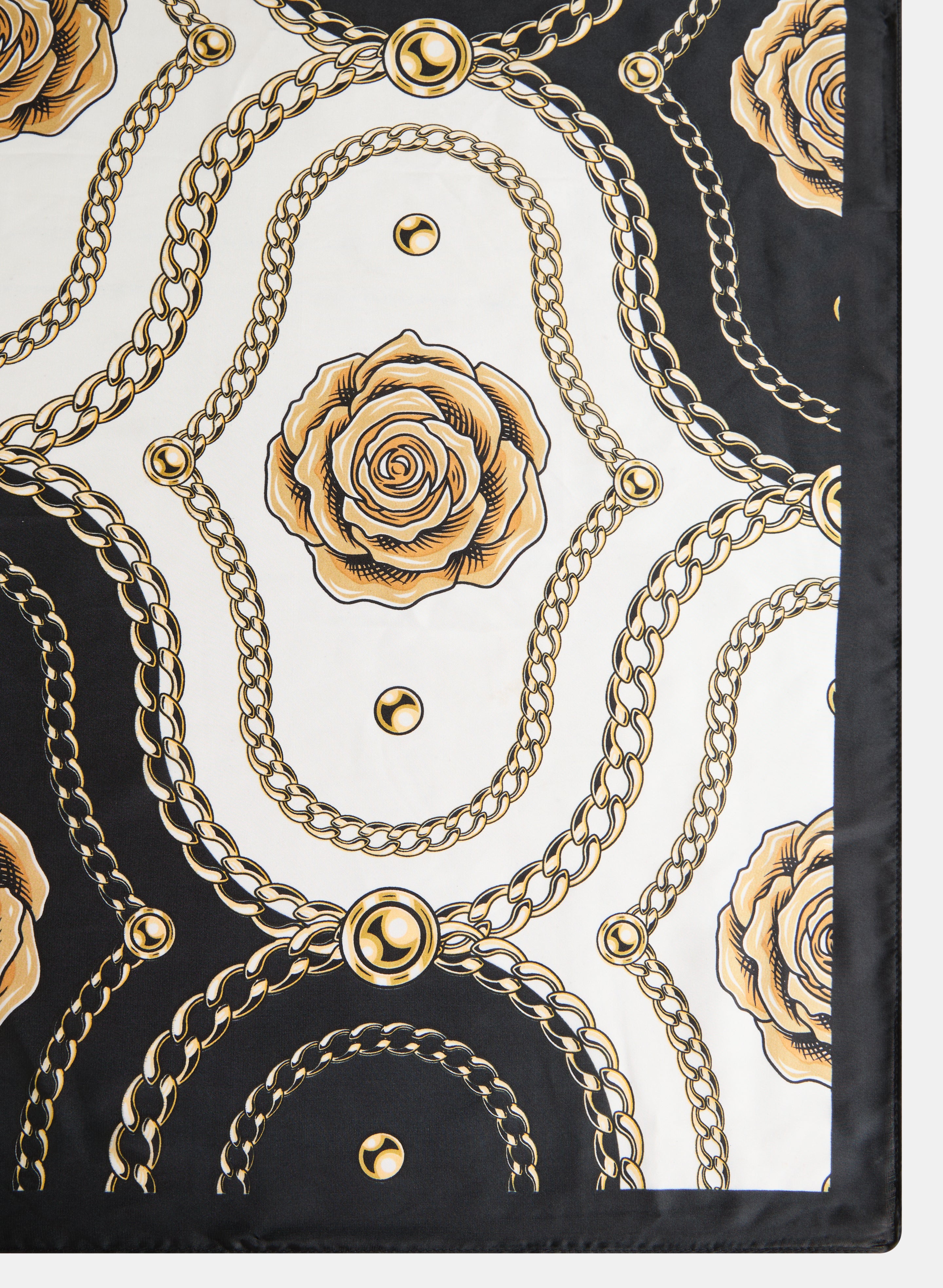 Elegant Chain & Floral Print Scarf for Women - Lightweight Fashion Accessory for Spring & Fall Outfits | Perfect for Office, Date Night & Travel