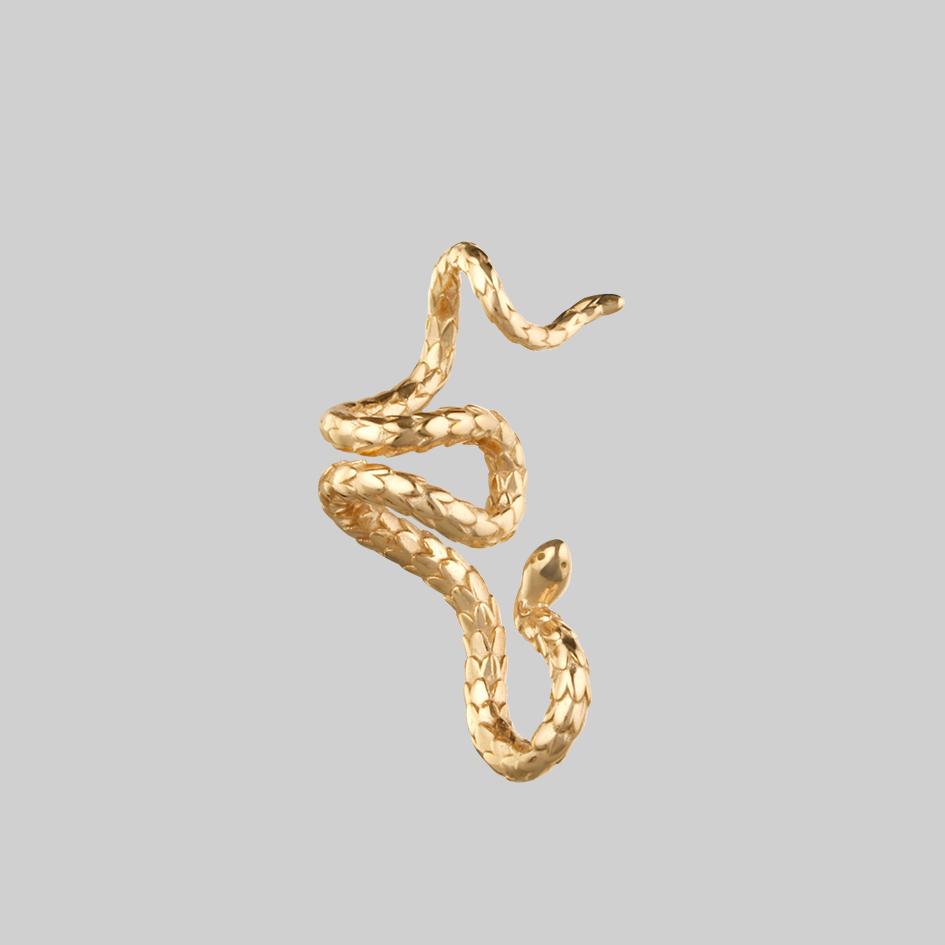 MINERVA Gold Snake Ear Wrap Cuff - Stylish Boho Jewelry for Women, Perfect for Parties, Weddings & Everyday Wear