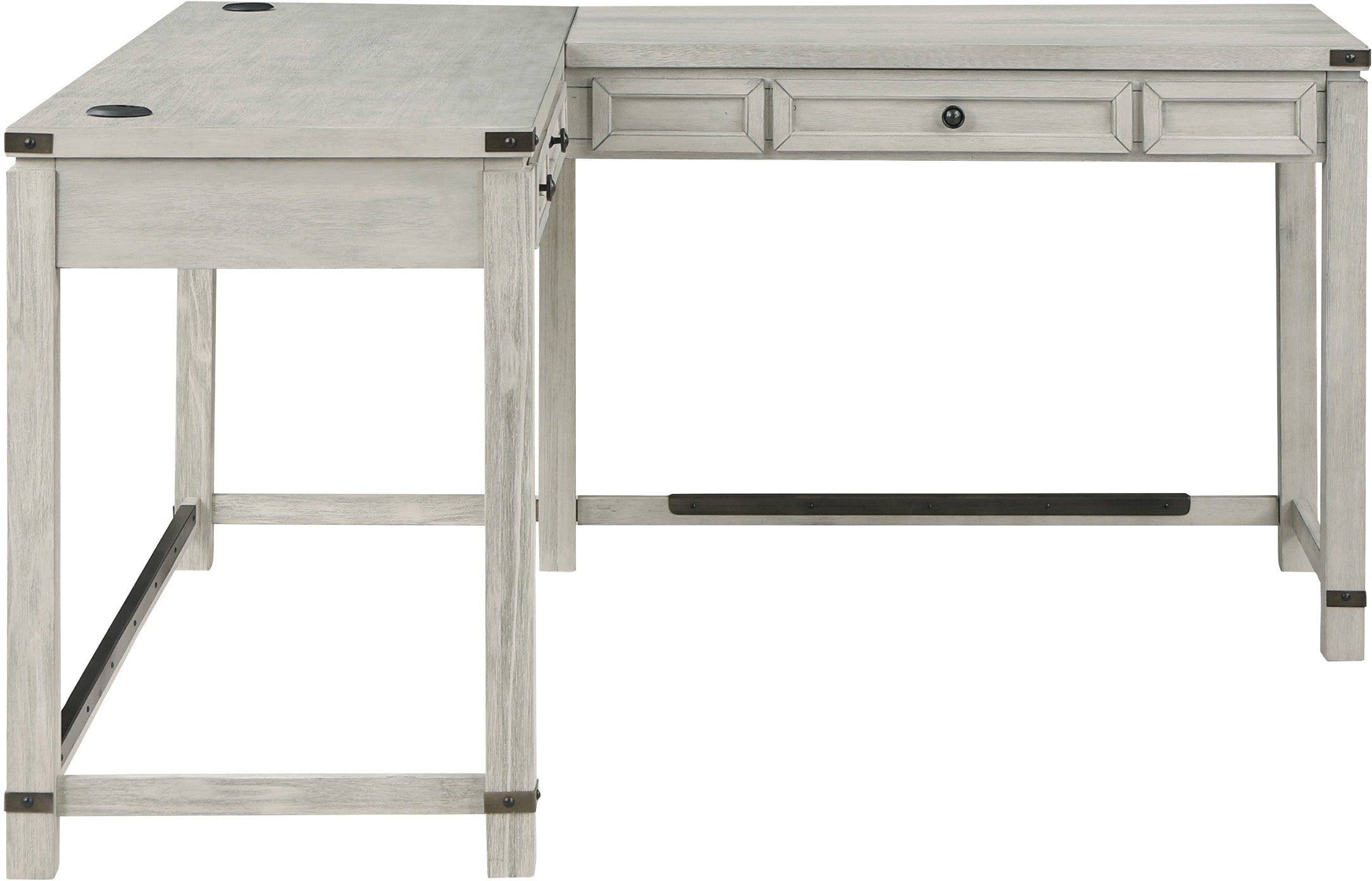 Office Star Baton Rouge L-Shaped Sit Stand Lift Desk [BTLL2937] - Adjustable Height Standing Desk for Home & Office, Ergonomic Workstation for Productivity & Comfort