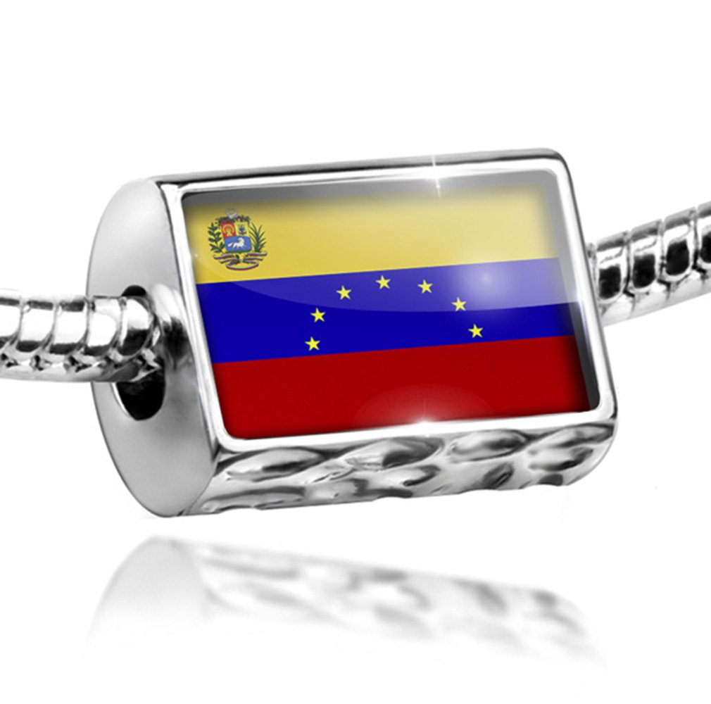 Venezuela Flag Charm Bead - Compatible with All European Bracelets for Travel, National Pride & Custom Jewelry Making