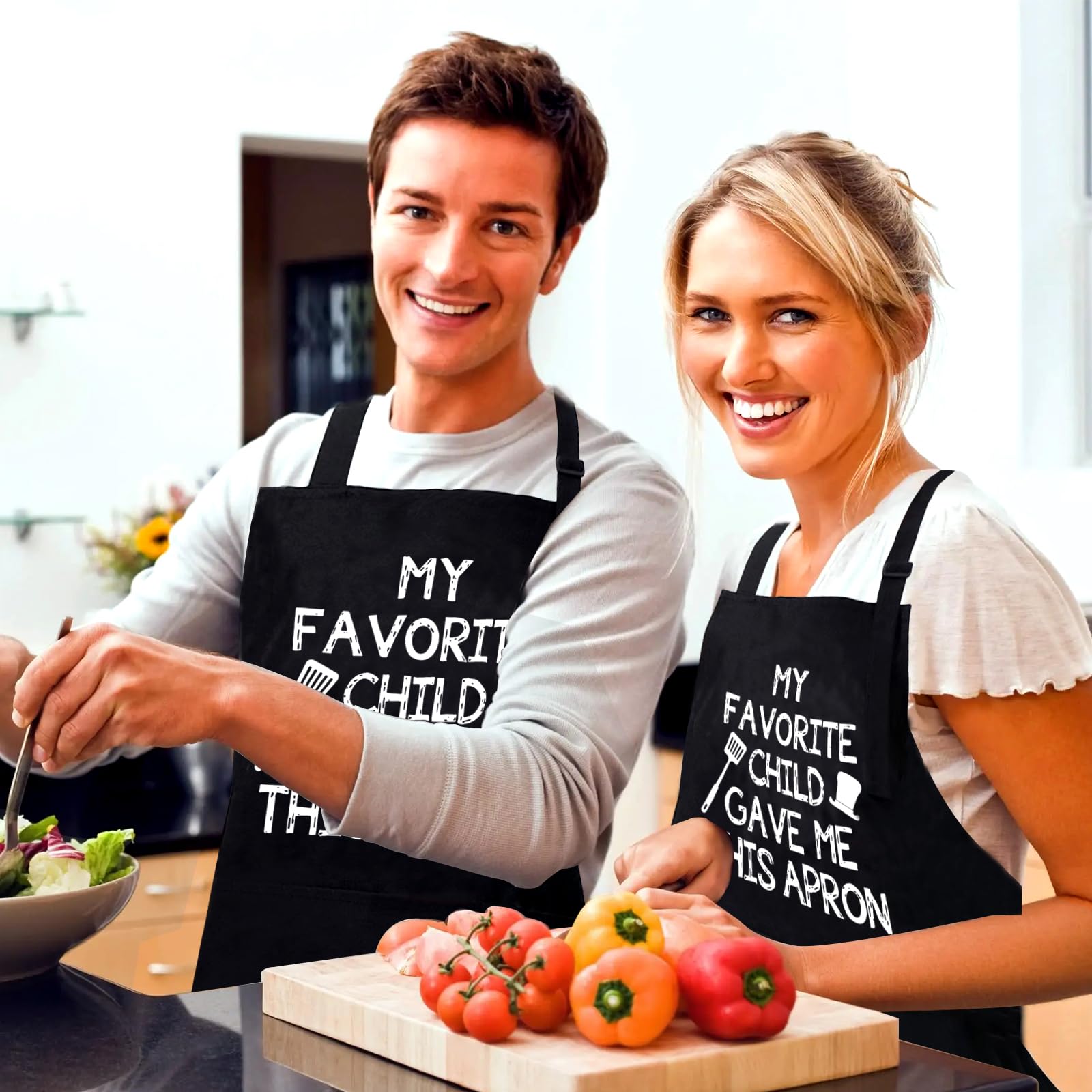 Funny Apron for Men & Women - Father's Day Gift, Birthday Gift for Mom & Dad - Cooking & Grilling Apron for BBQ, Kitchen & Outdoor Activities - Perfect Housewarming & Holiday Present