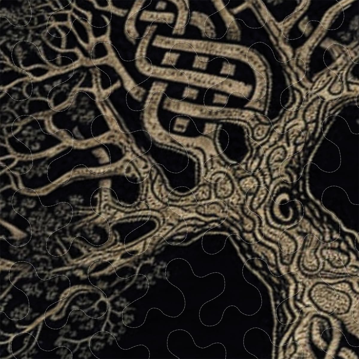 Custom Celtic Tree of Life Quilt Set - King/Queen Size 3-Piece Bedding with Roots Design for Boys & Girls | Perfect for Bohemian Bedroom Decor, Wedding Gift & Spiritual Home Accent
