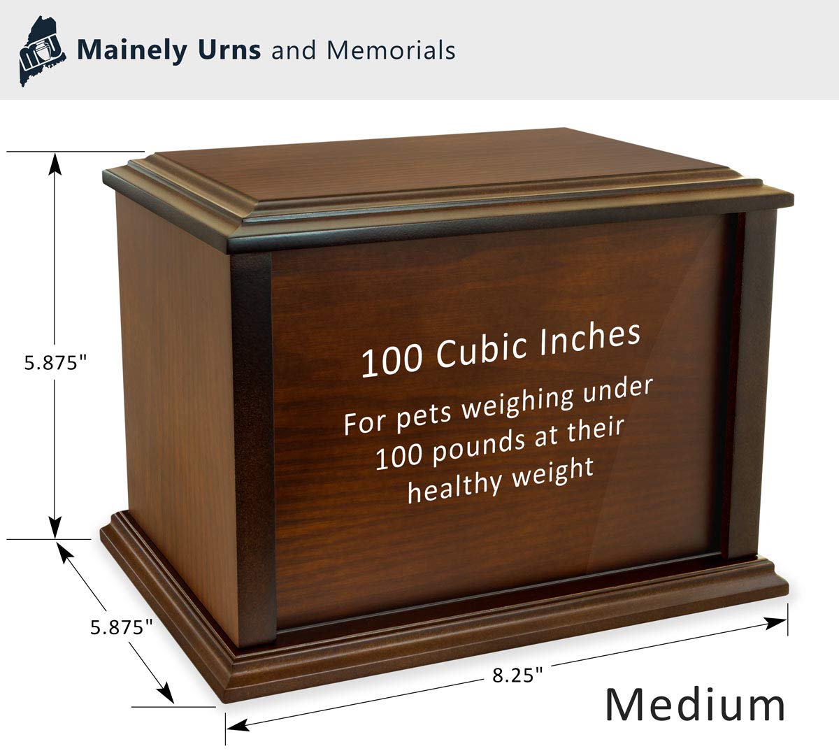 Custom Engraved Giant Schnauzer Pet Memorial Urn - Medium Size Wooden Cremation Box Holds 100lbs Dog Ashes - Perfect for Home Memorials & Pet Loss Remembrance