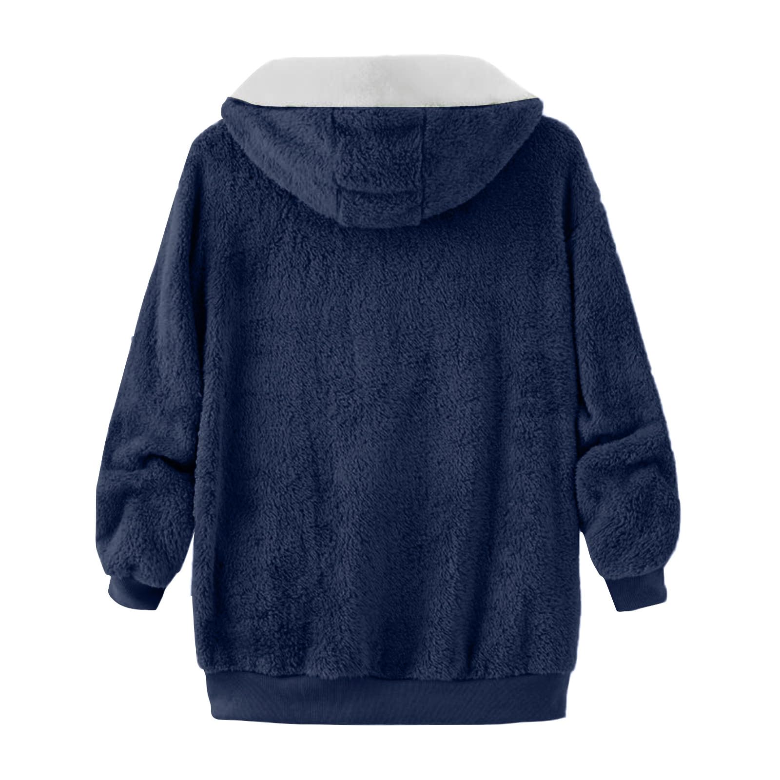 Women's 2023 Winter Fleece Jacket - Soft Hooded Full Zip Cardigan Coat with Pockets | Warm Outerwear for Fall & Winter | Casual Daily Wear, Outdoor Activities, Work & Travel | Prime Lightning Deal