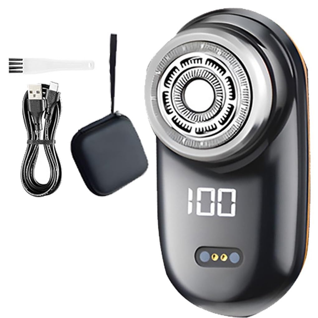 Professional Electric Razor for Men - Rechargeable Wet & Dry Shaver with Fast Charging, Digital Display, Portable & Travel-Friendly - Perfect for Home, Car, Gym & Travel Use