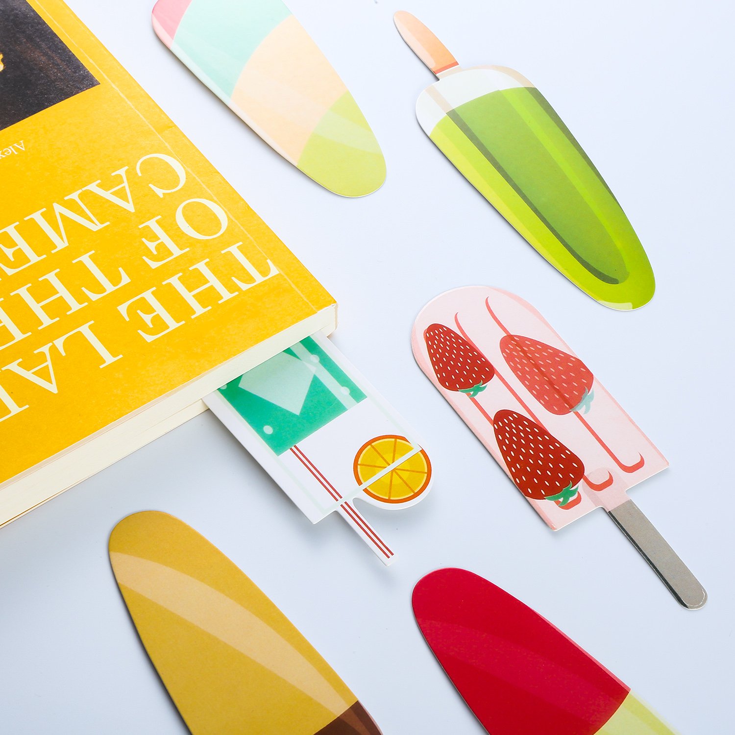 Blulu 60-Piece Summer Bookmark Set - Cute Cold Drink & Dessert Themed Colorful Bookmarks for Students & Adults - Perfect for Reading, Book Clubs, and Summer Reading Programs