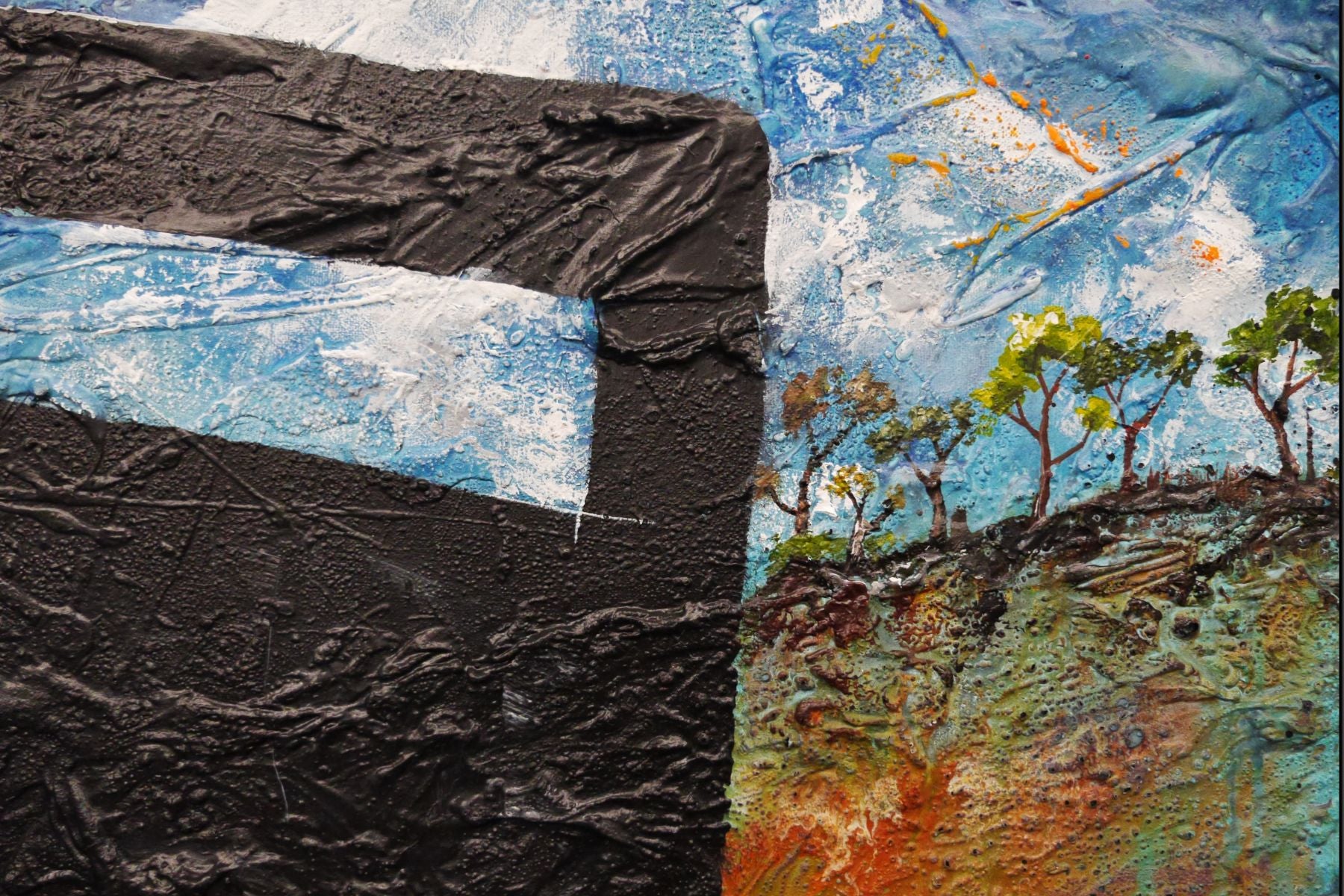 Ned Kelly Abstract Realism Textured Painting - 160cm x 100cm Wall Art for Living Room, Bedroom & Office Decor | Unique Australian Outlaw Artwork