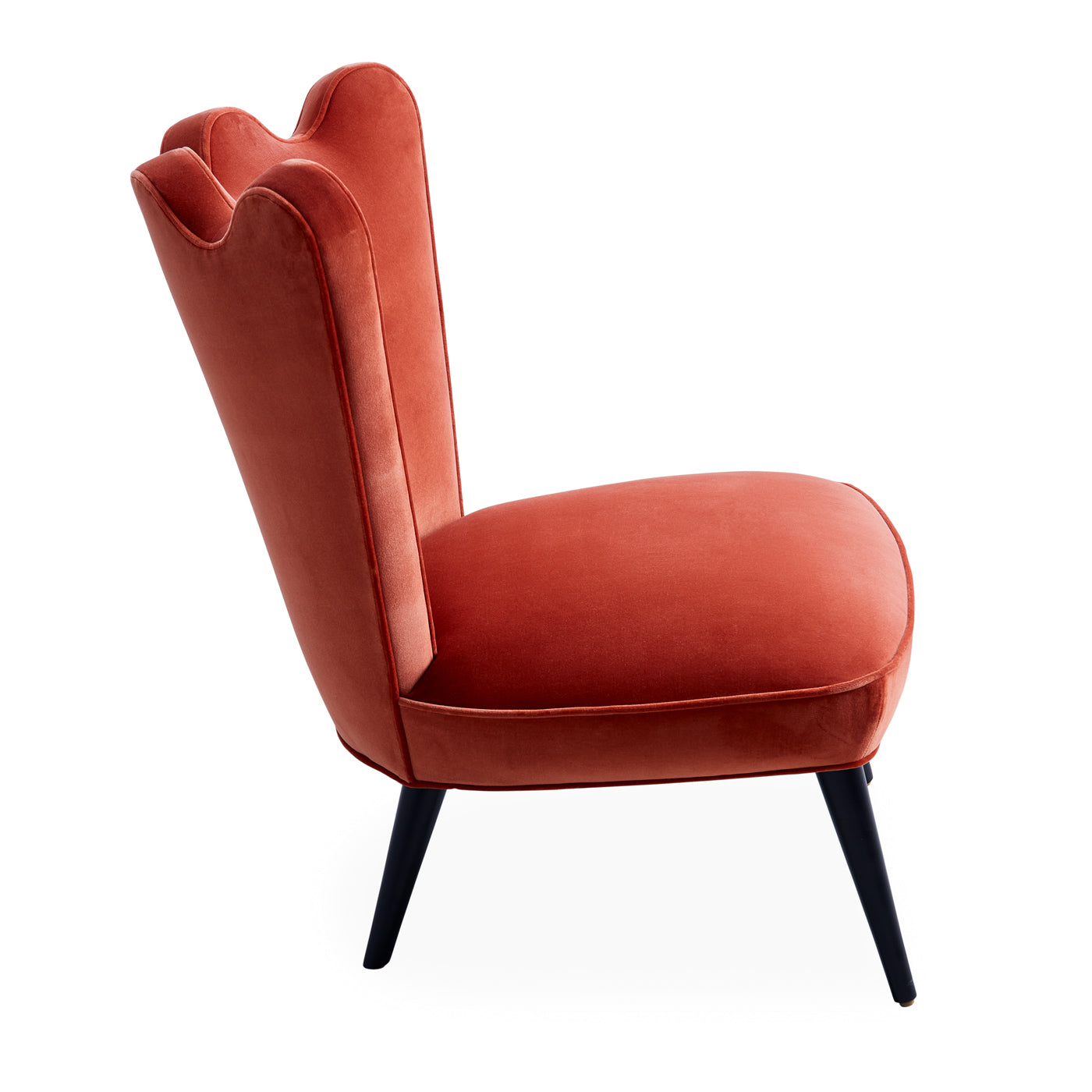 Ripple Slipper Chair - Comfortable Modern Accent Chair for Living Room, Bedroom & Office - Perfect for Reading Nook, Lounge Area or Small Space Decor