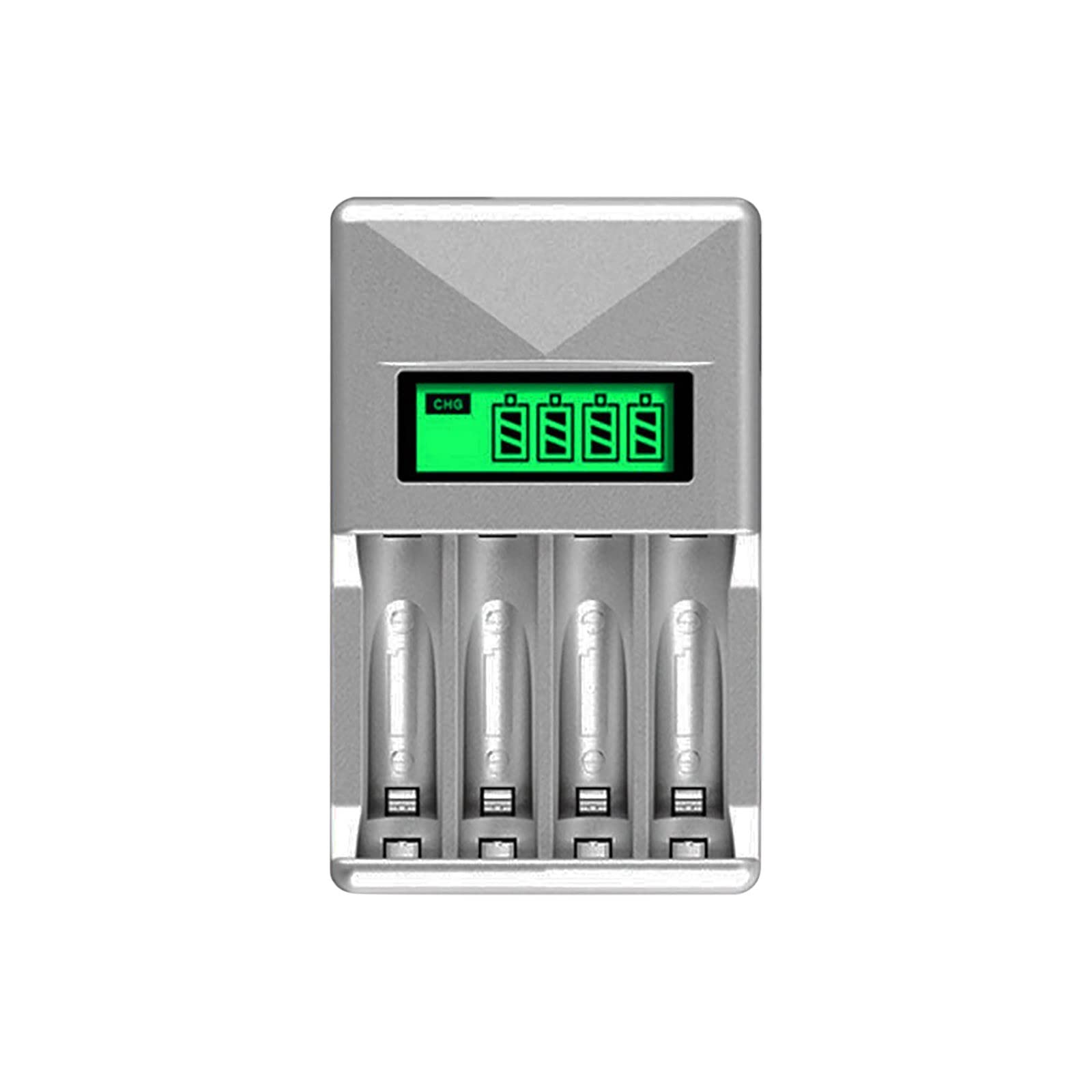 4-Slot Fast Battery Charger for RCR123A Rechargeable Li-ion Batteries - Compatible with 16340, 16350 & 2022 Batteries - Perfect for Flashlights, Cameras & Electronic Devices (One Size)