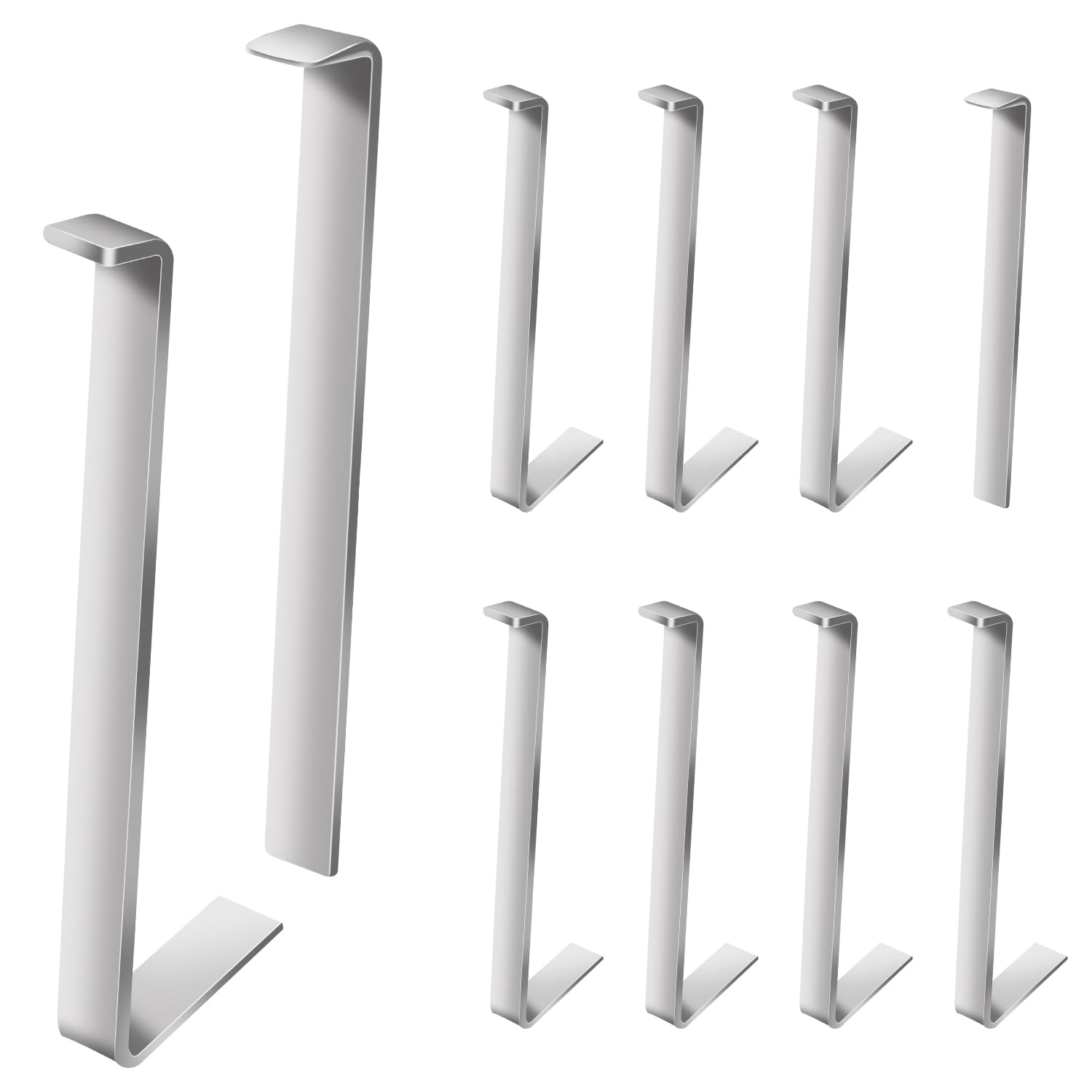 8-Pack No-Drill Aluminum Alloy Siding Hooks - Damage-Free Hanging Solution for Fiber Cement Board Siding (Includes Installation Tool) - Perfect for Outdoor Decor, Holiday Lights, and Garden Organization