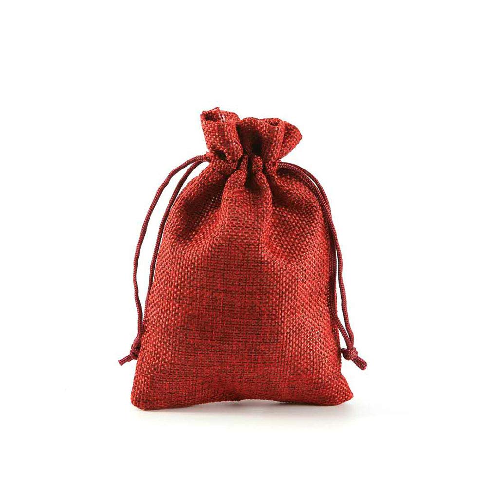 HDHAO 20-Piece Drawstring Gift Bags Set - Premium Storage Pouches for Jewelry, Cosmetics, Candy, Coins & More - 10 Vibrant Colors (Red) - Perfect for Party Favors, Wedding Gifts & Organizing Small Items