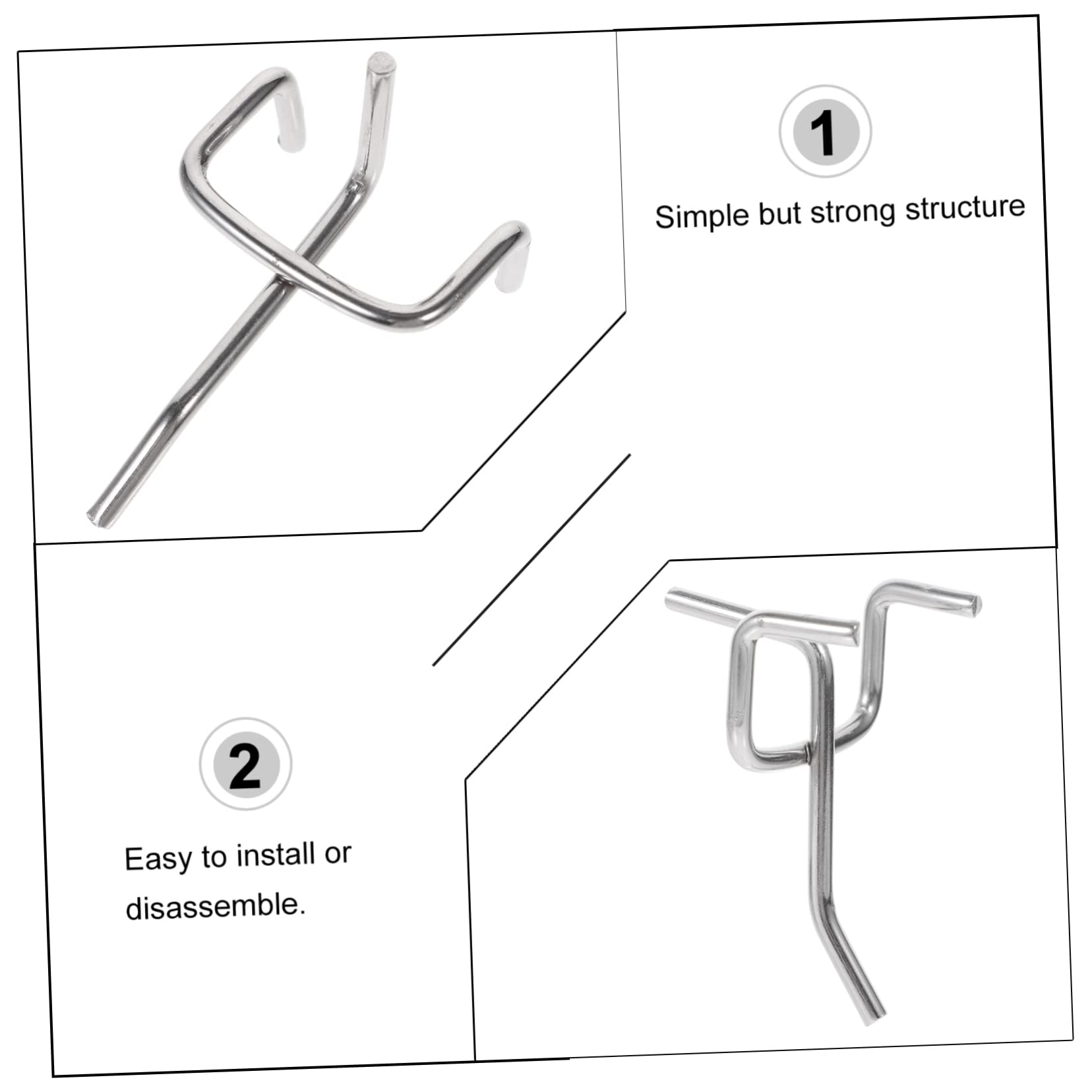 iplusmile 200 Pcs Pegboard Hooks - Heavy Duty Iron Tool Organizer Hooks for Workshop, Garage & Retail Store Organization - Perfect for Hanging Tools, Accessories & Supplies
