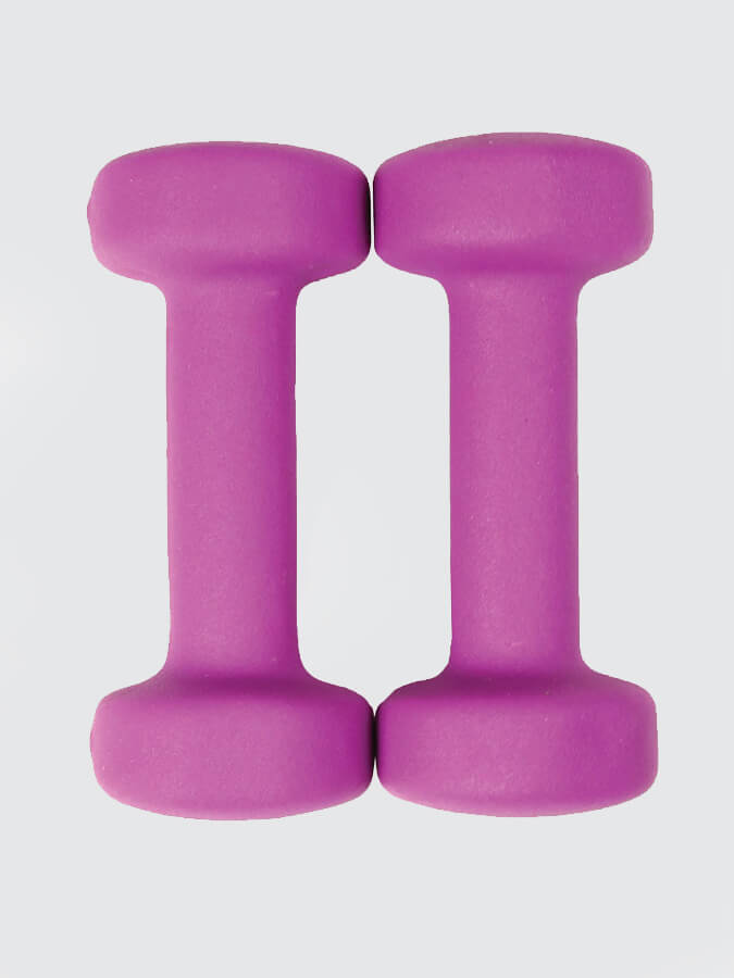 1Kg Neo Dumbbells for Yoga & Fitness - Purple Lightweight Dumbbells for Home Workouts, Strength Training & Pilates | Perfect for Women & Beginners
