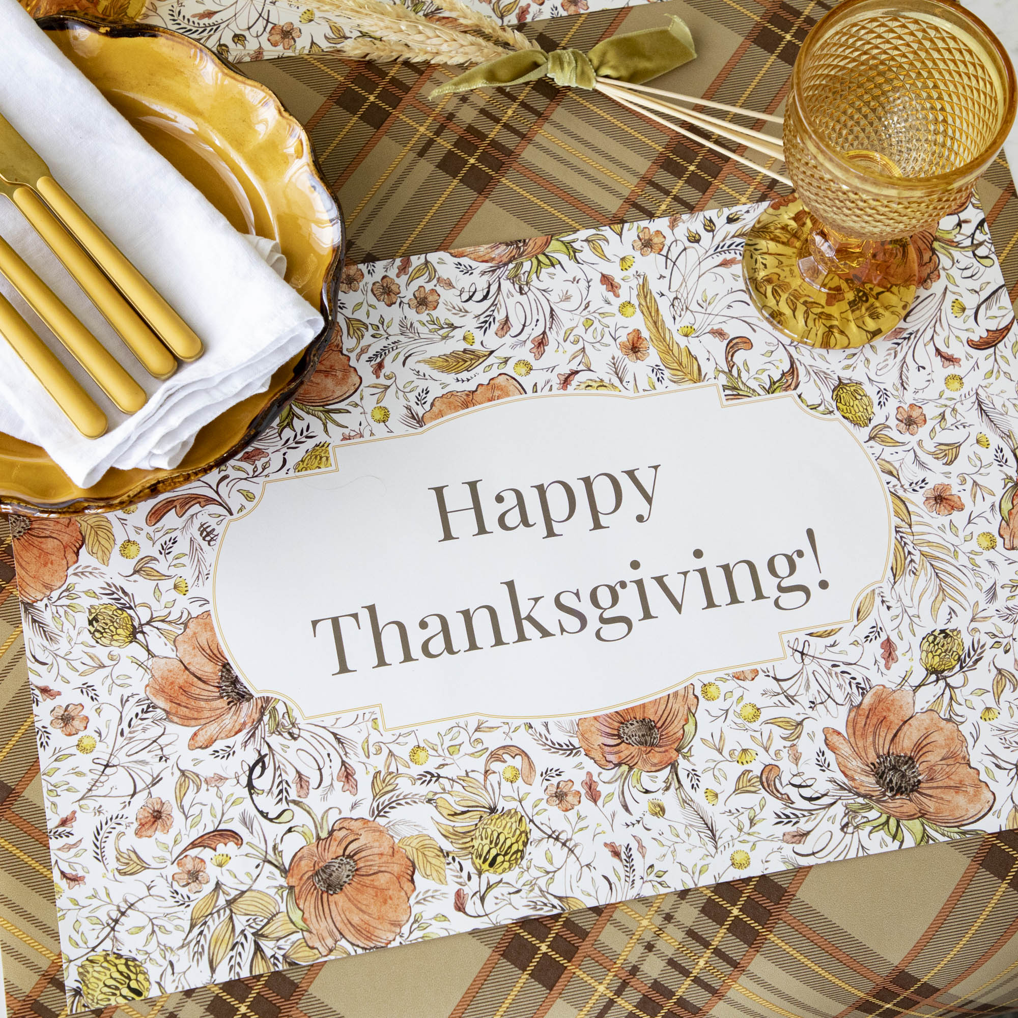 Custom Fall-Themed Placemat for Dining Table Decor - Perfect for Thanksgiving, Autumn Parties & Seasonal Home Decor